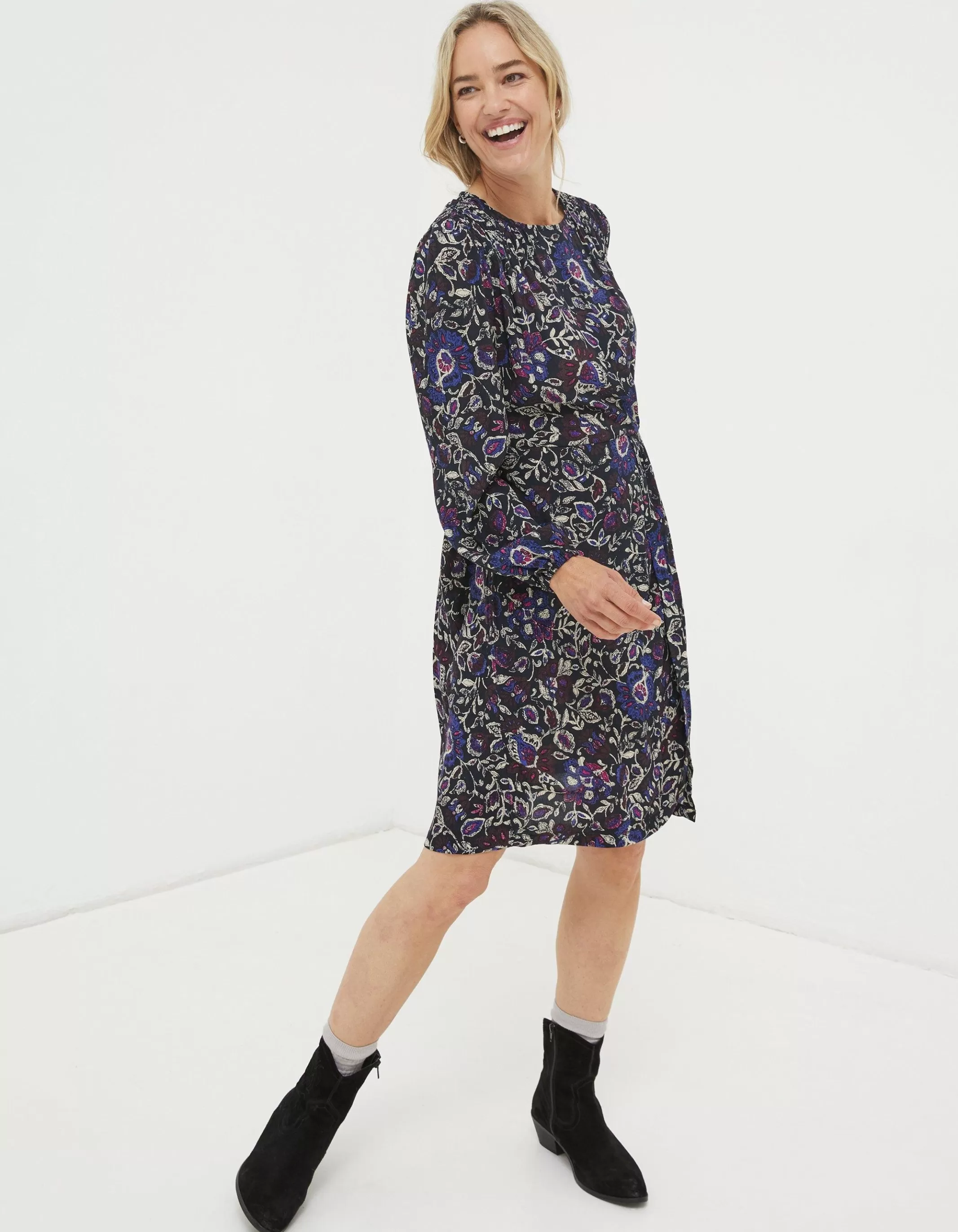 Best FatFace Annie Inspirit Floral Dress Black