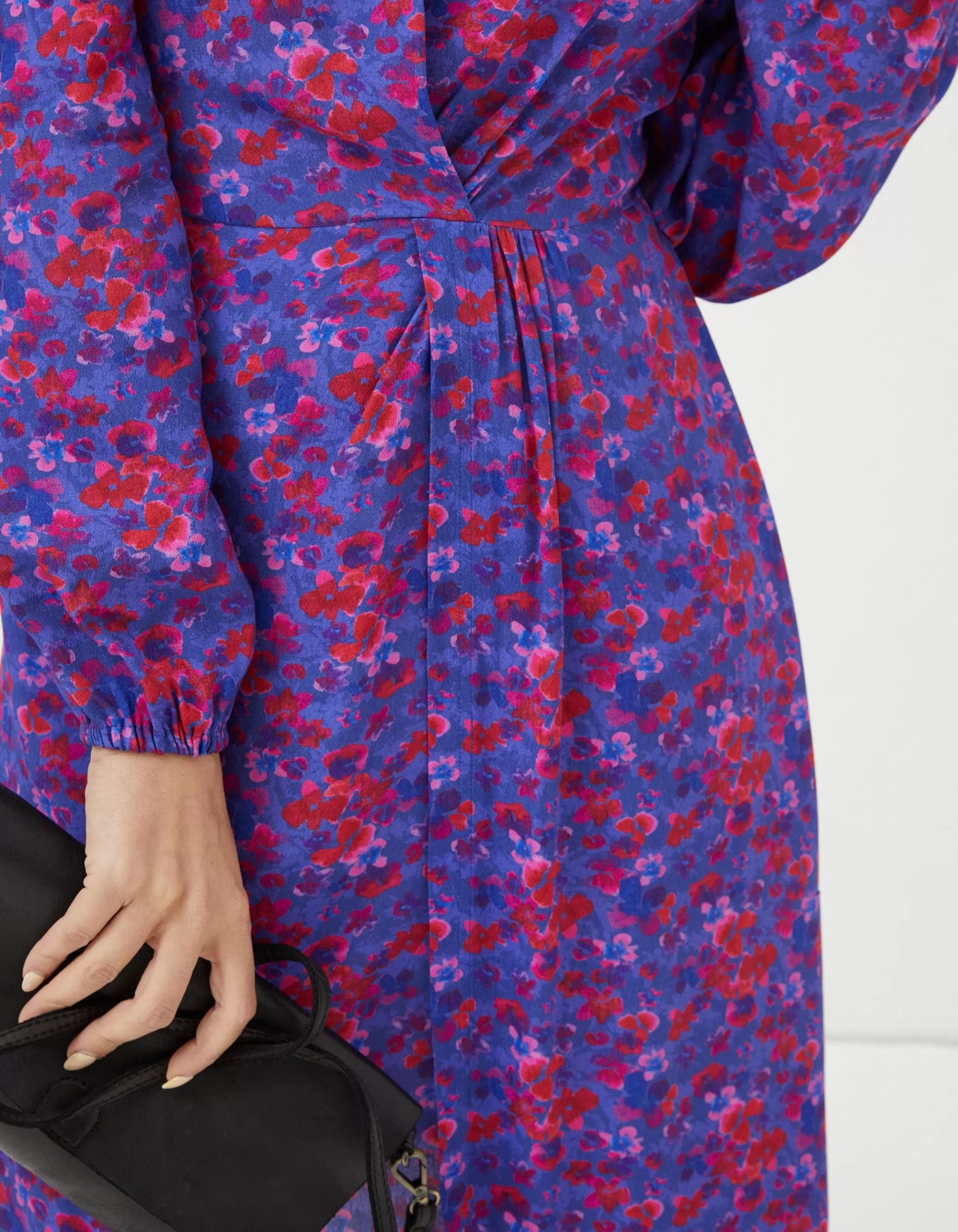 Best Sale FatFace Annie Painterly Floral Dress Purple