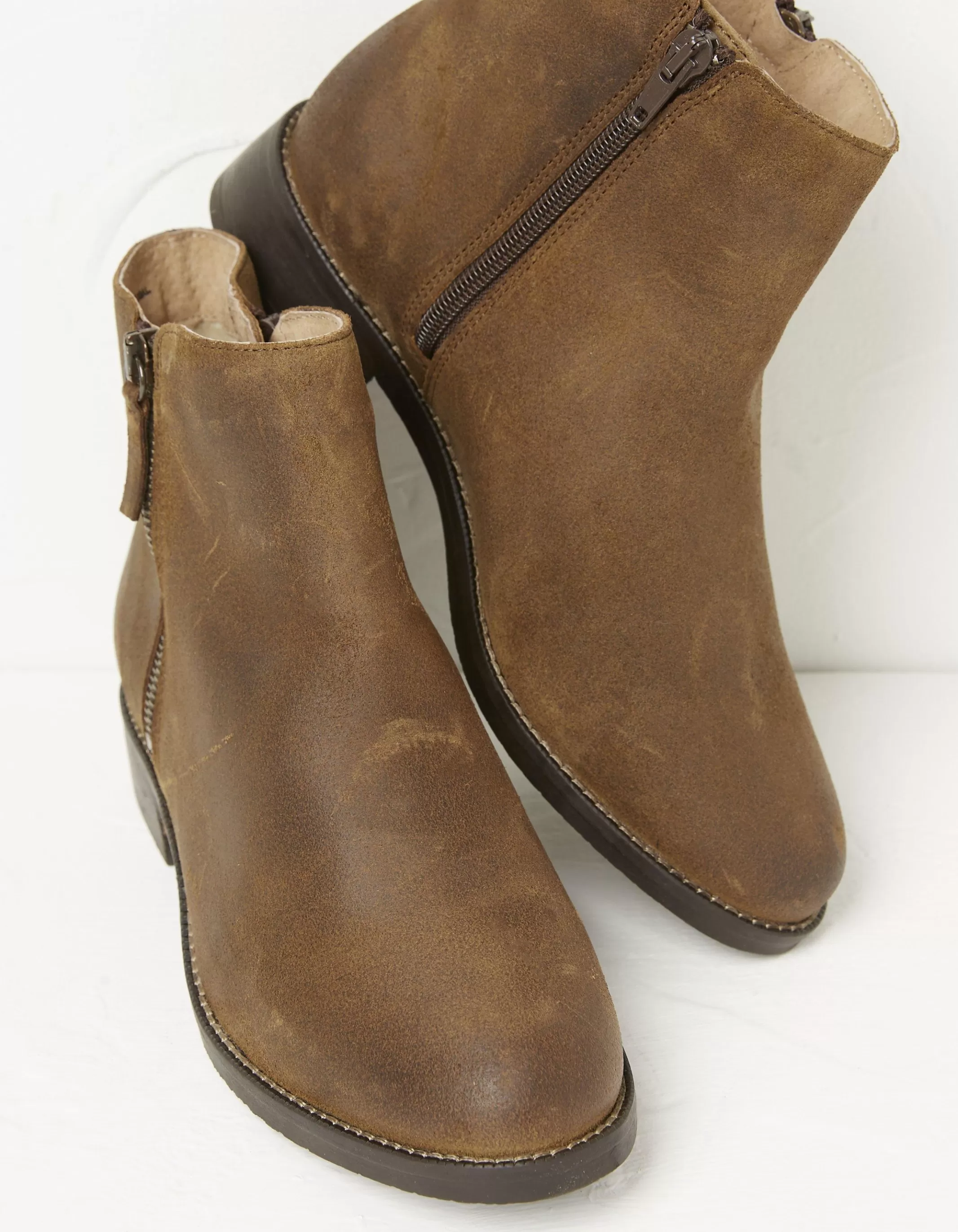 Flash Sale FatFace Aria Zip Ankle Boot Tan