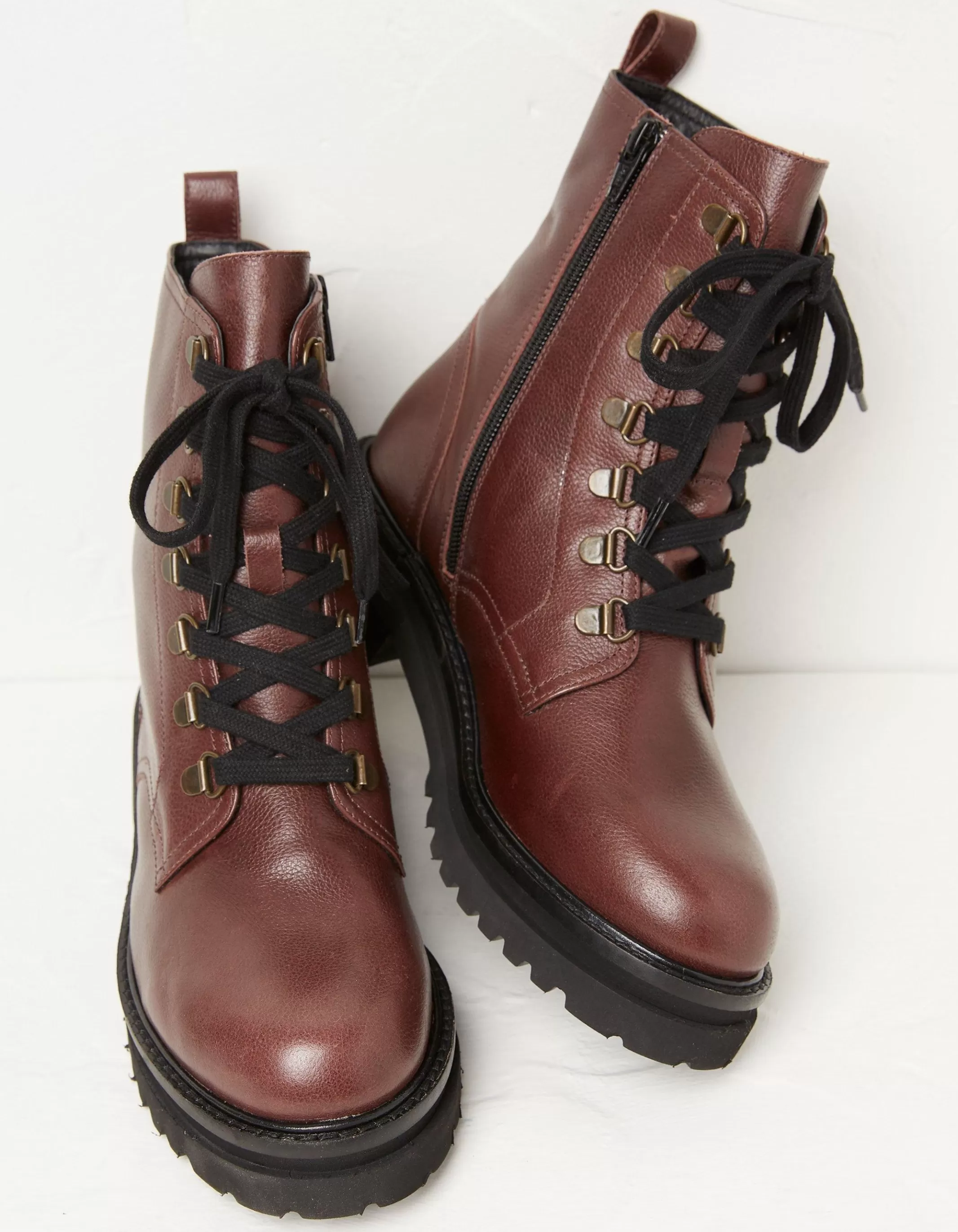 Hot FatFace Aureilia Ankle Hiker Boot Burgundy