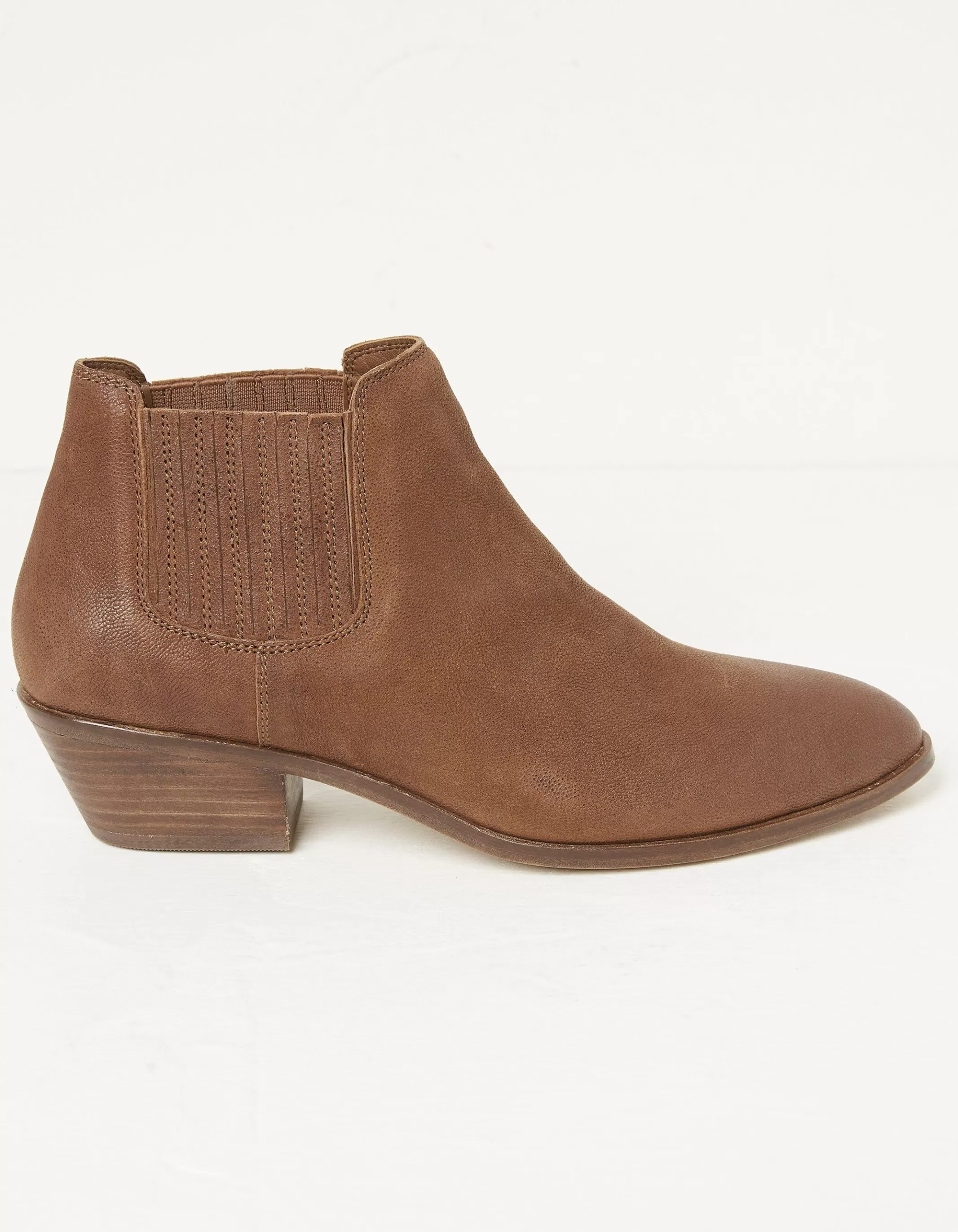 Shop FatFace Ava Western Ankle Boot Tan