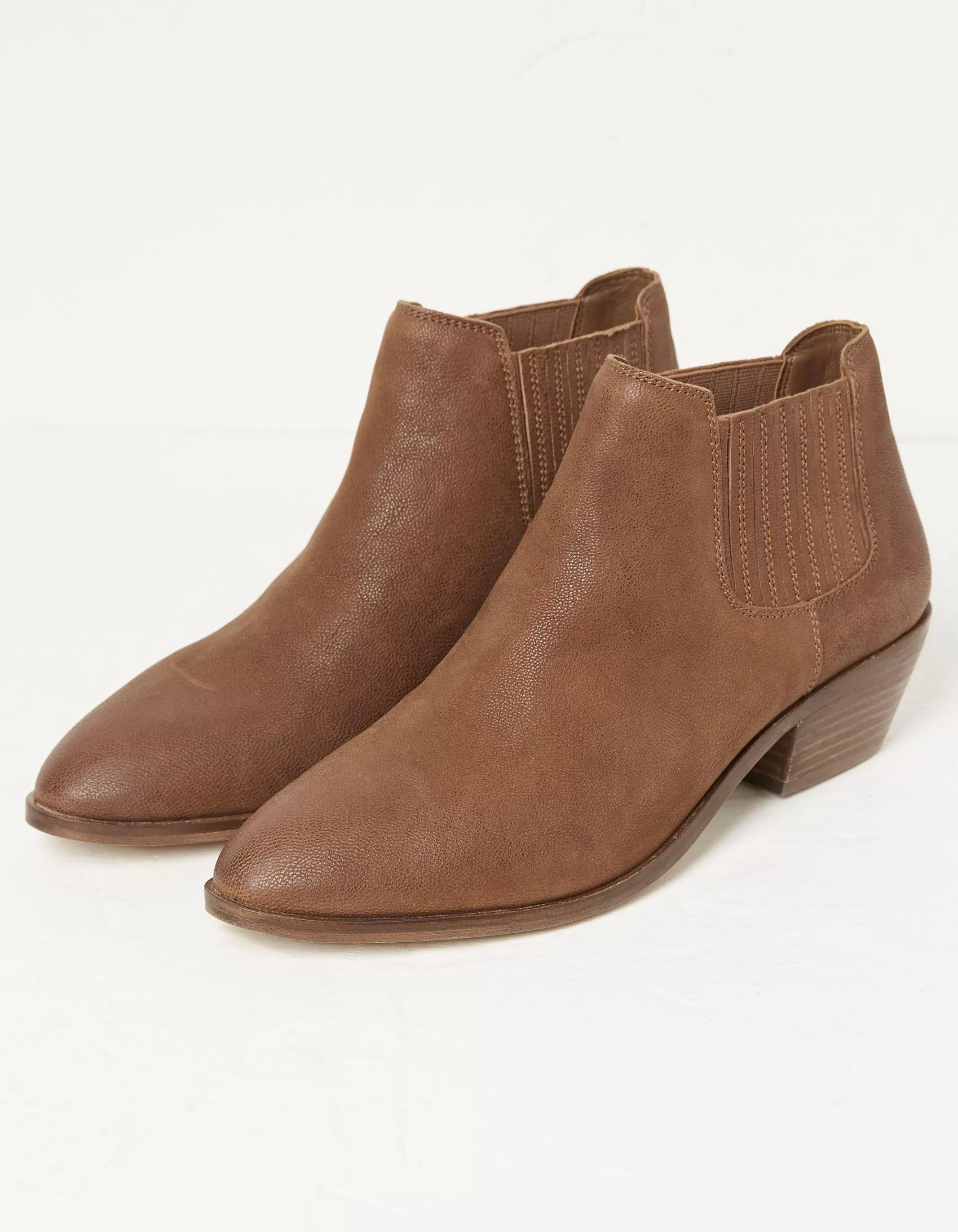 Shop FatFace Ava Western Ankle Boot Tan