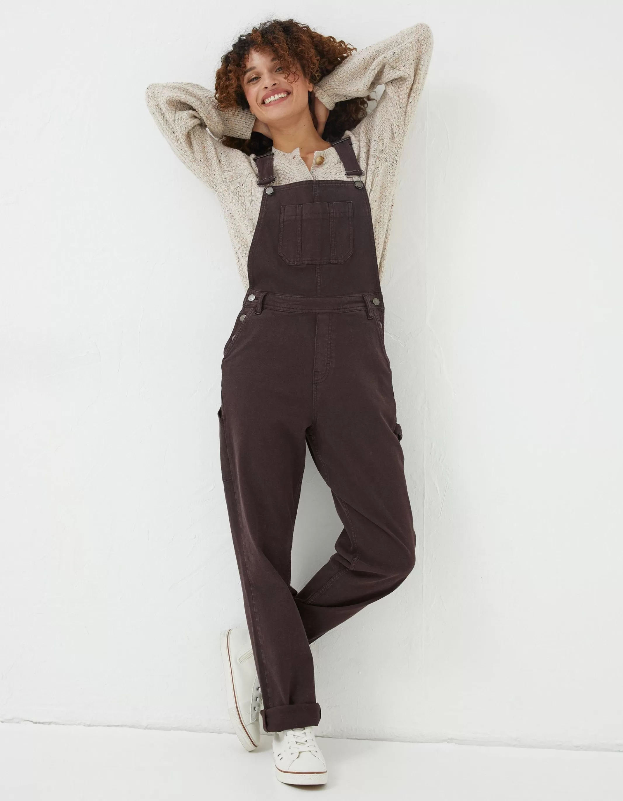Online FatFace Banbury Canvas Dungaree Purple