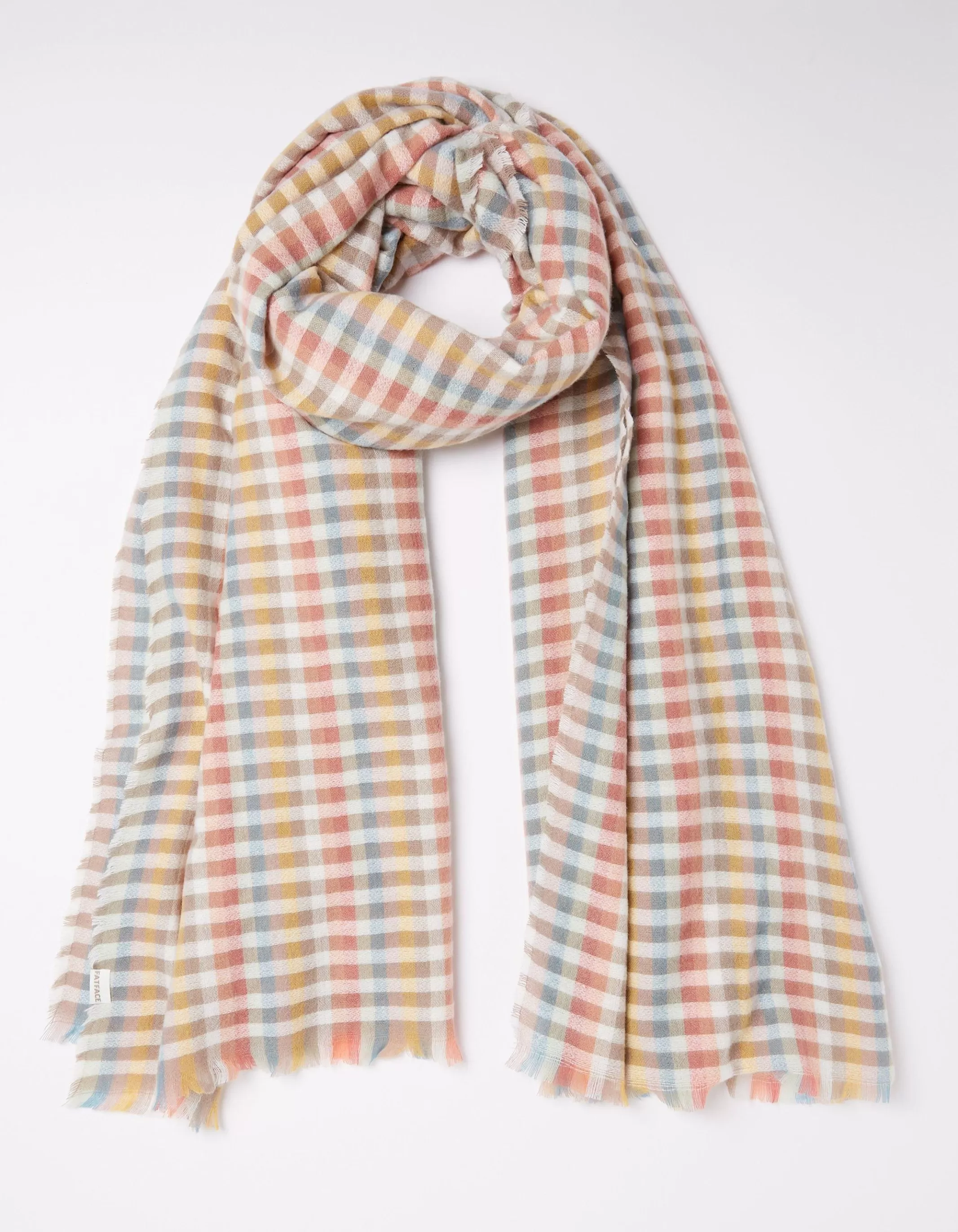 Hot FatFace Bea Gingham Scarf Multi