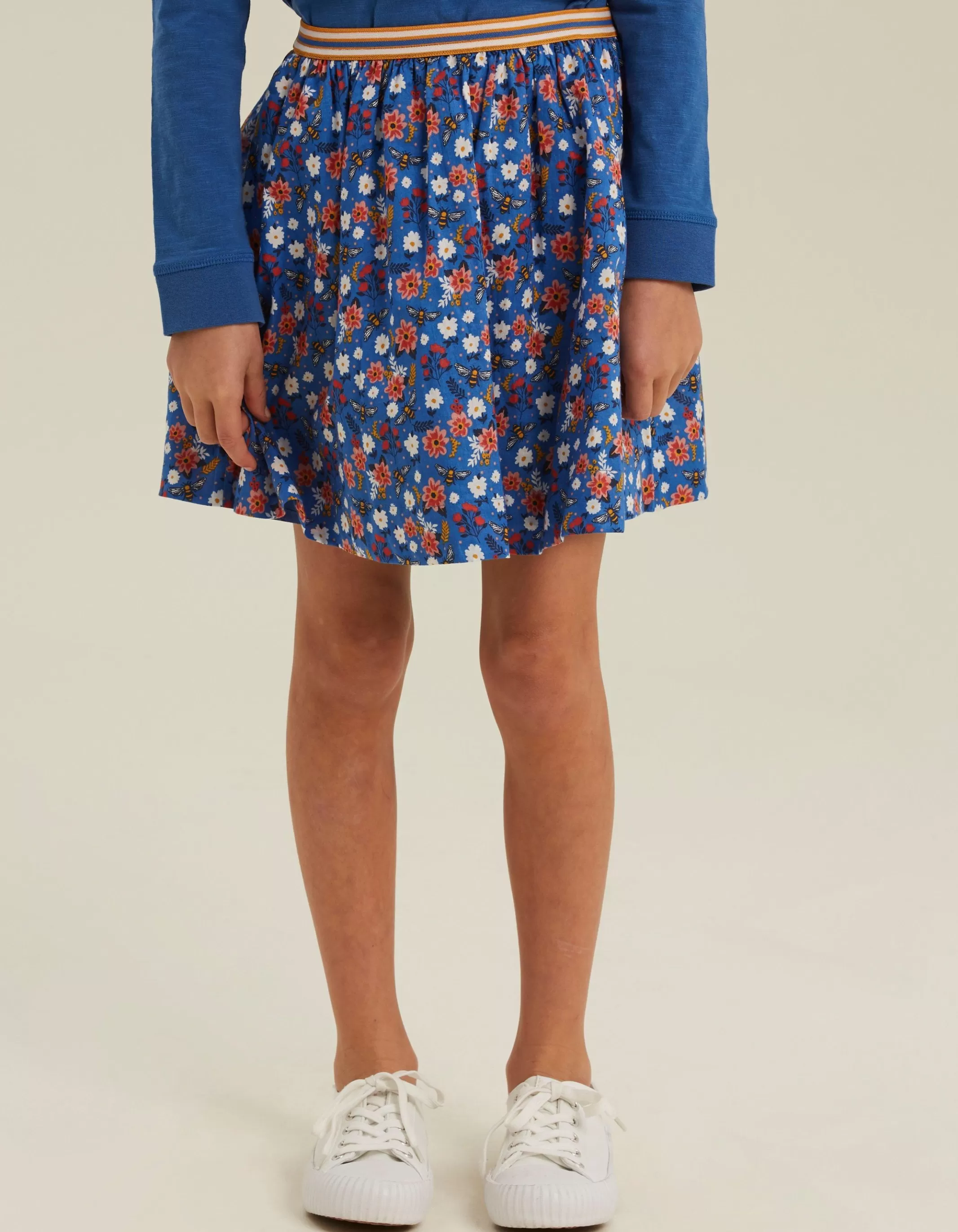 Best FatFace Bee Print Skirt Cobalt