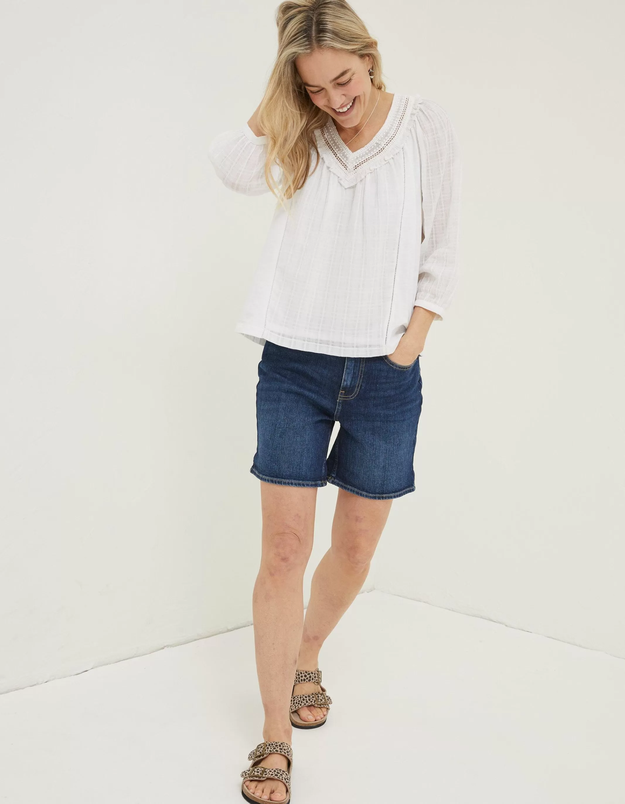 Shop FatFace Bella Top White