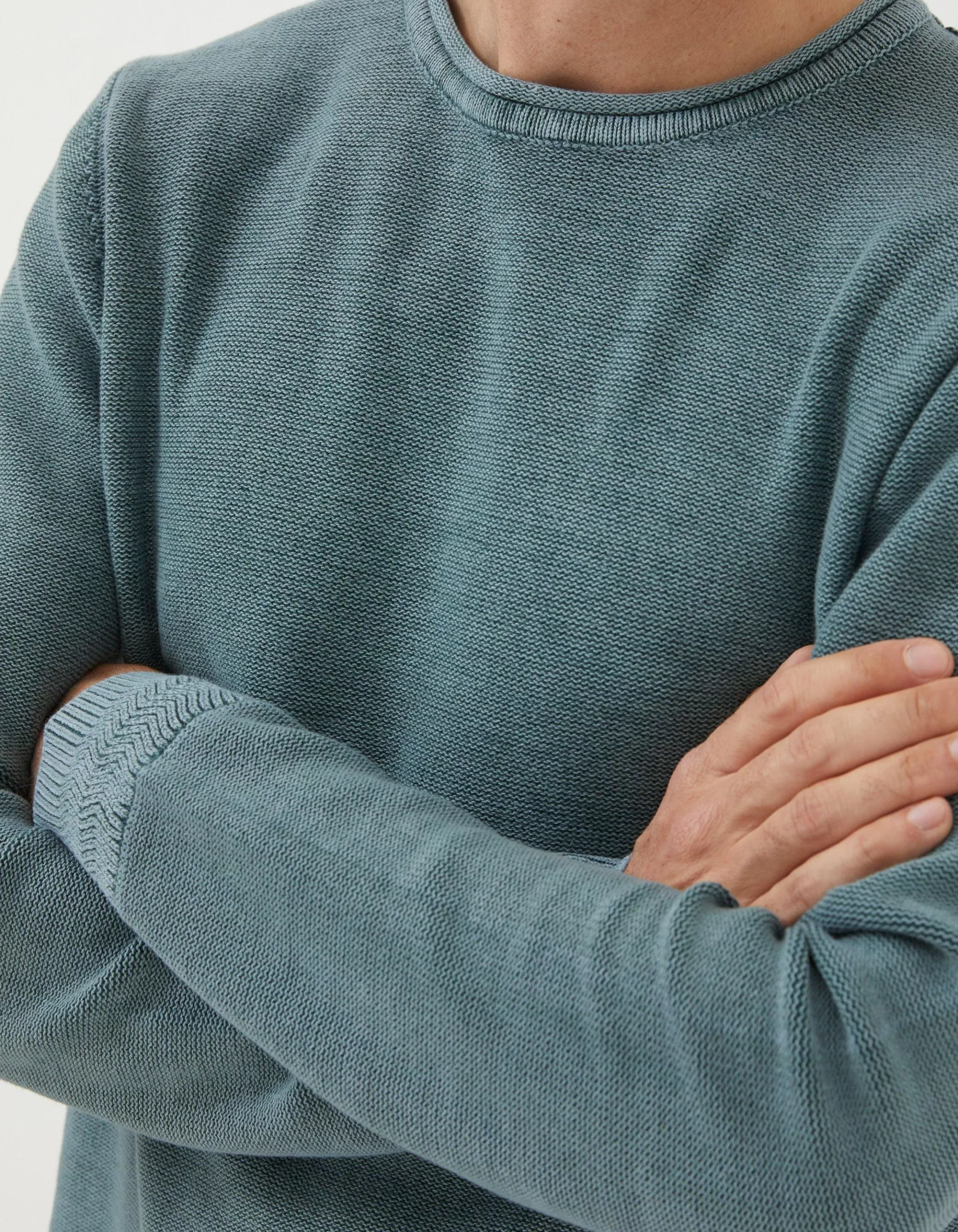 Discount FatFace Berwick Washed Crew Neck Teal Green