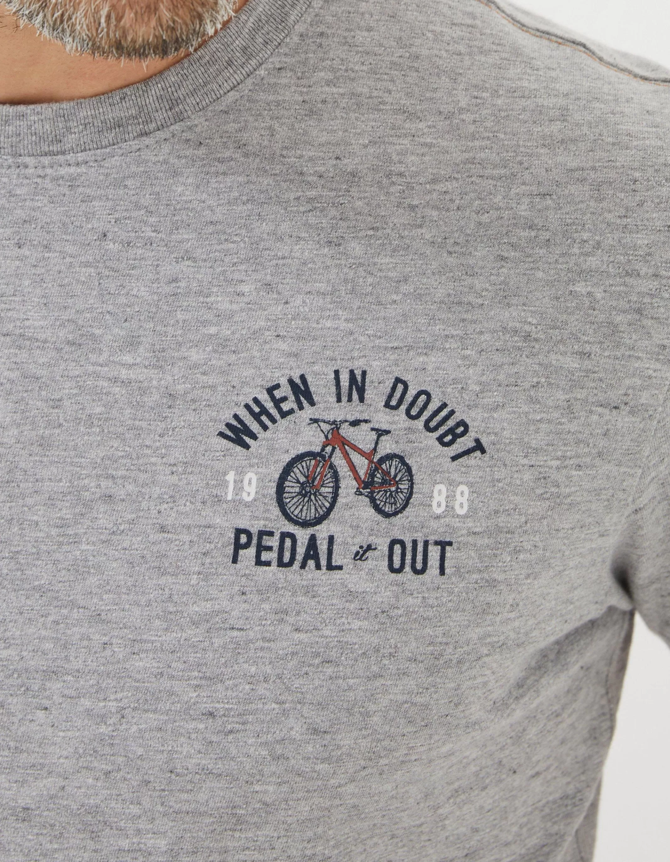 Store FatFace Bike Pedal T-Shirt Grey Marl