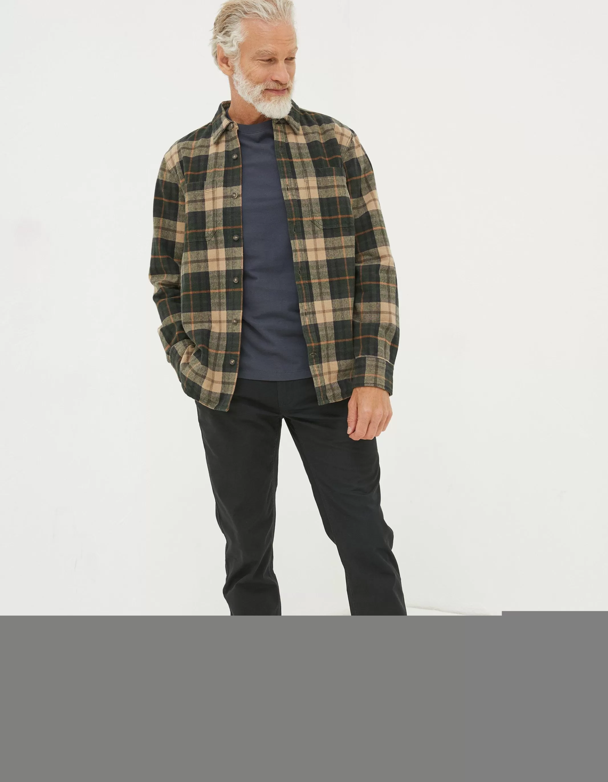 Shop FatFace Blake Check Shirt Dark Teal