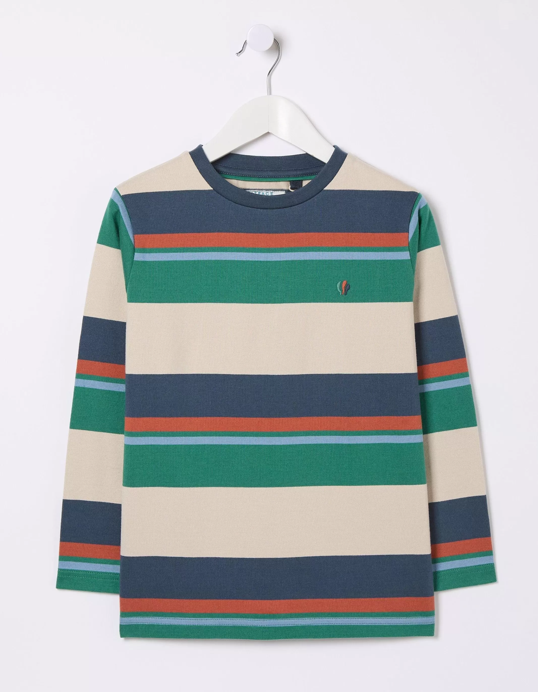 Hot FatFace Block Stripe Jersey T-Shirt Multi
