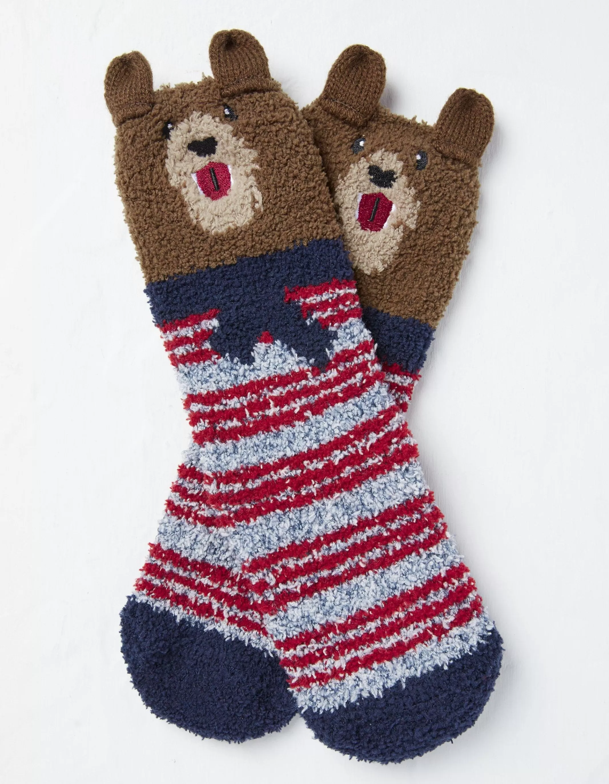 Sale FatFace Bobbi Bear Fluffy Socks Brown