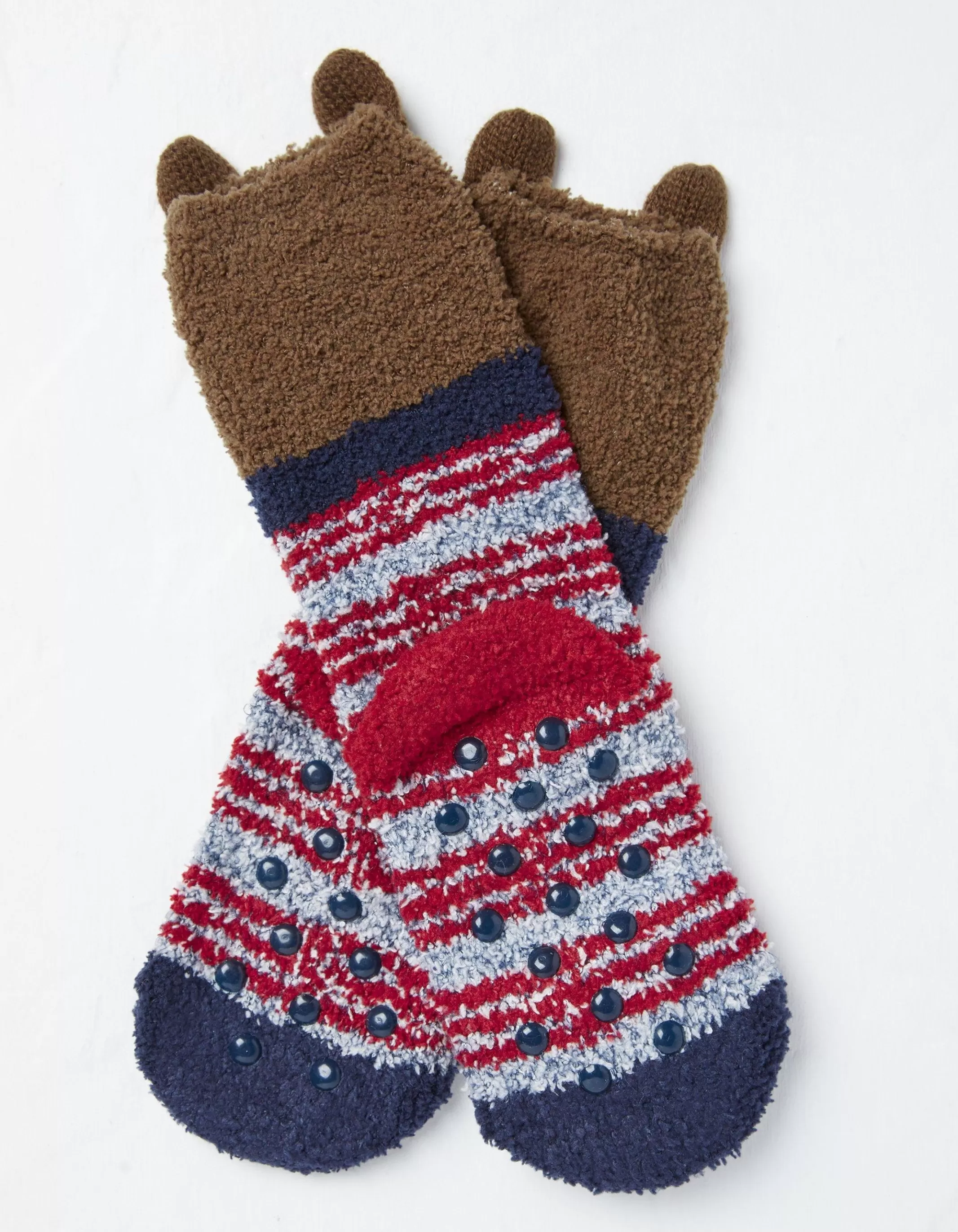 Sale FatFace Bobbi Bear Fluffy Socks Brown