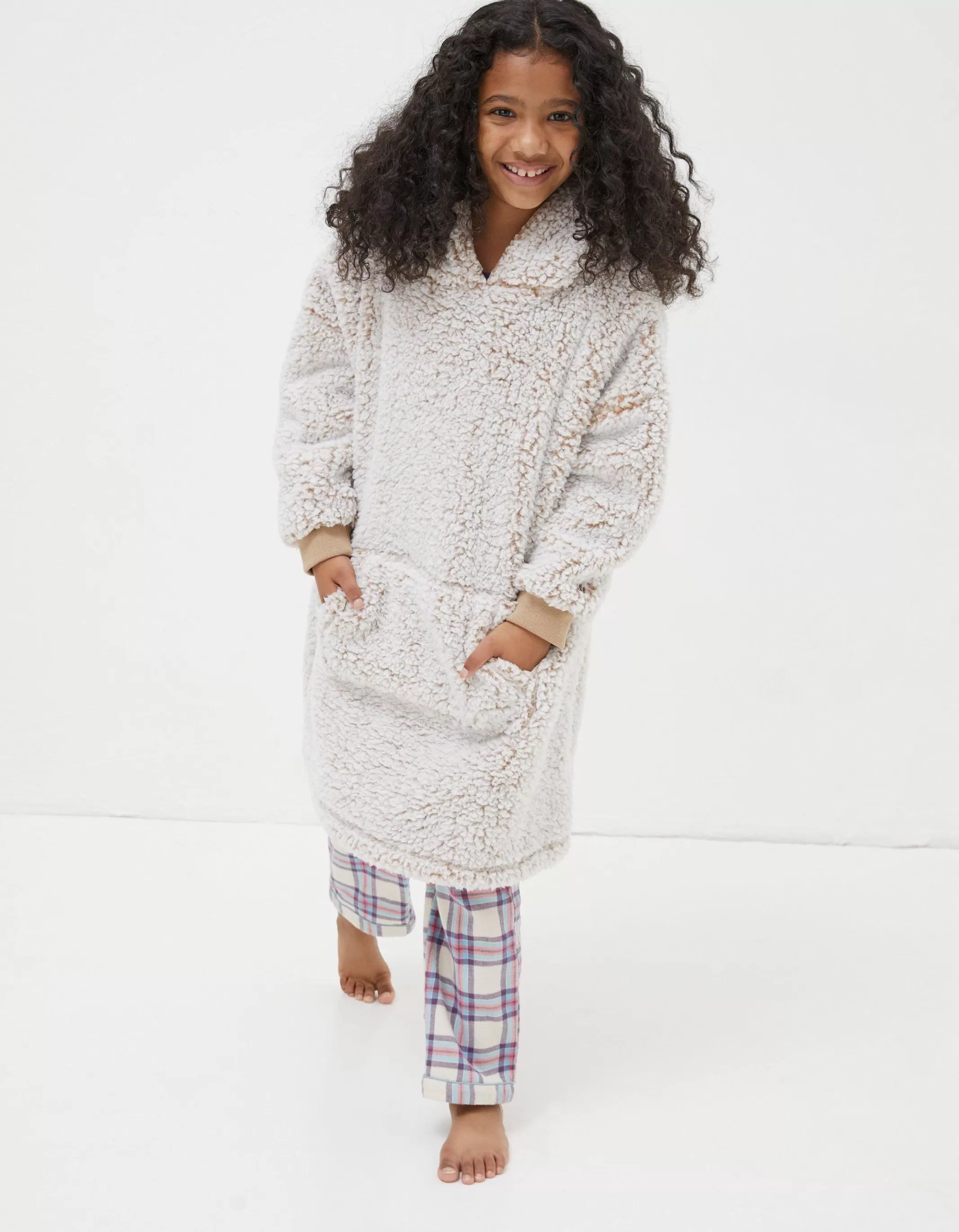 Shop FatFace Bobbi Bear Oversized Hoodie Brown