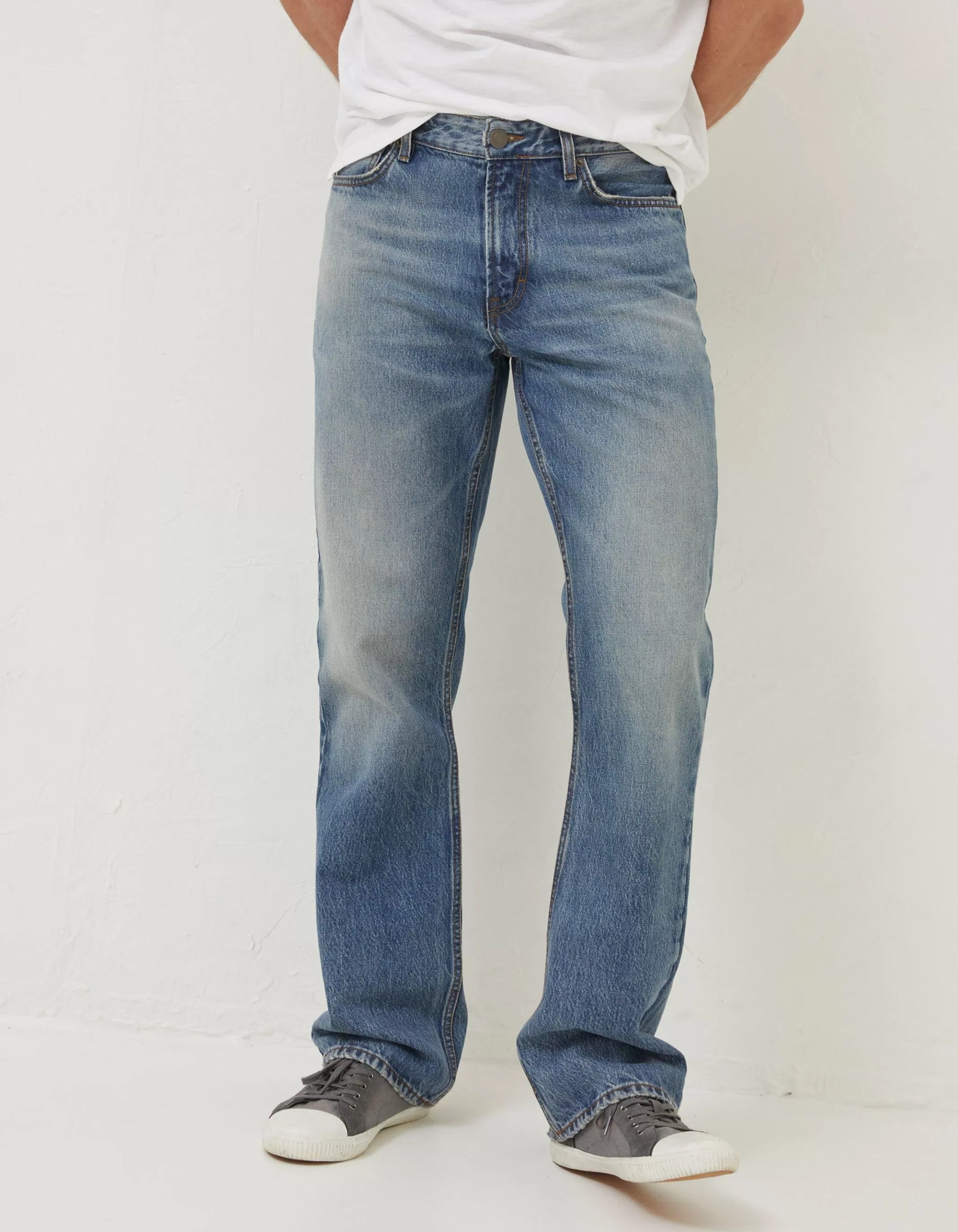 Shop FatFace Bootcut Authentic Wash Jeans Denim