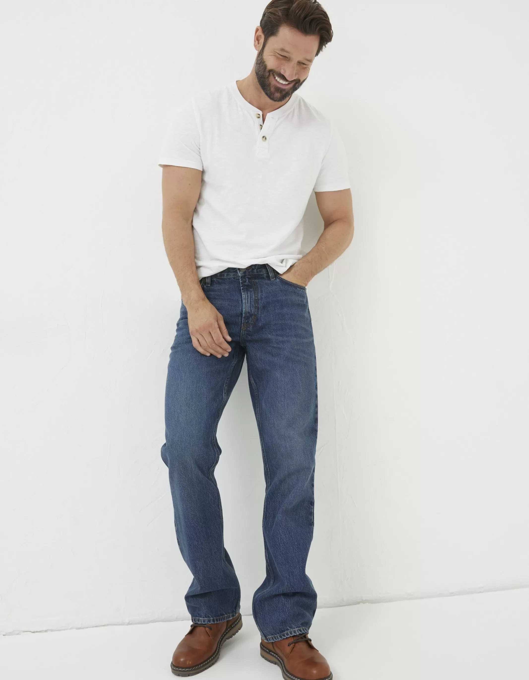 Cheap FatFace Bootcut Jeans Indigo Blue
