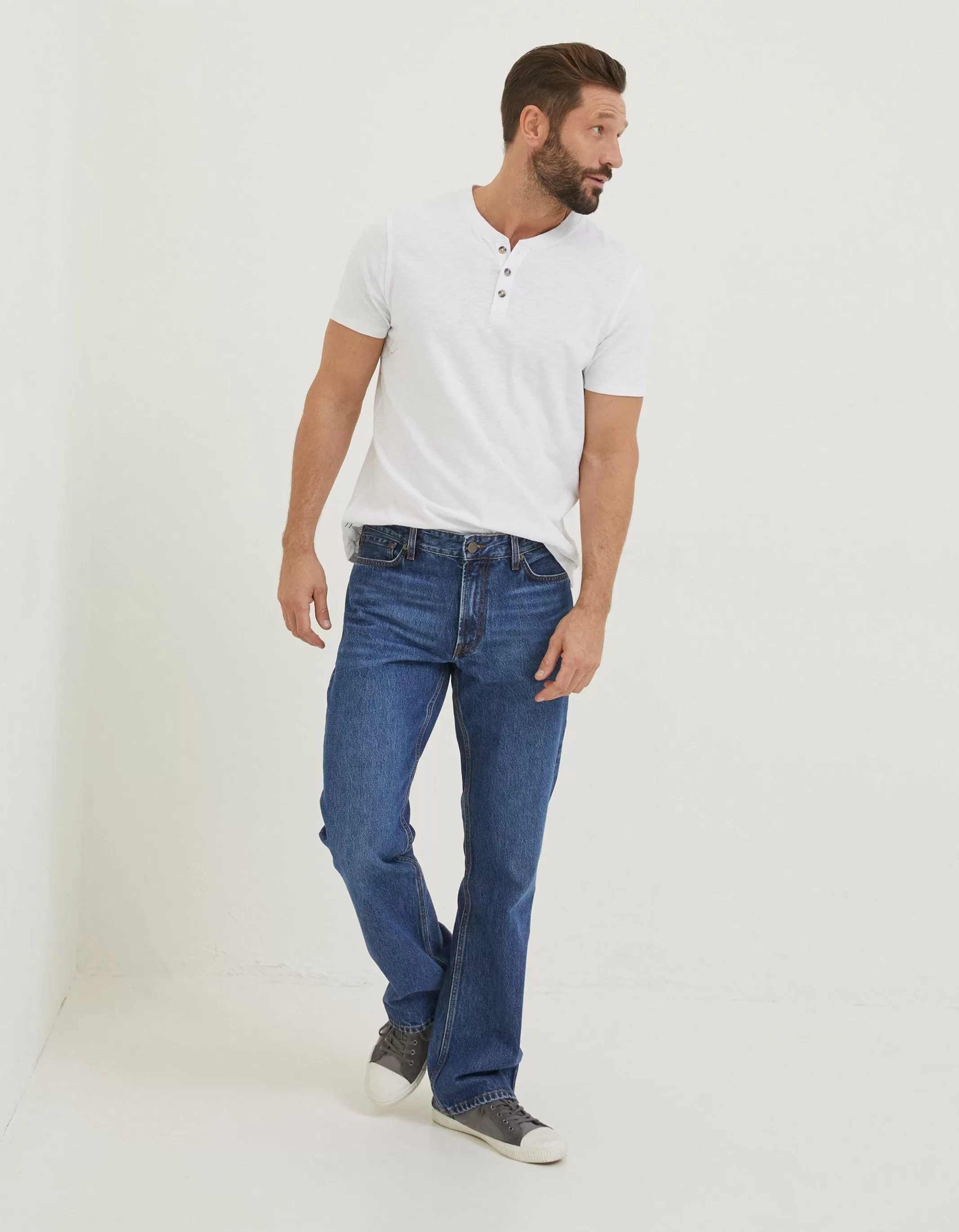 Online FatFace Bootcut Stone Wash Jeans Denim