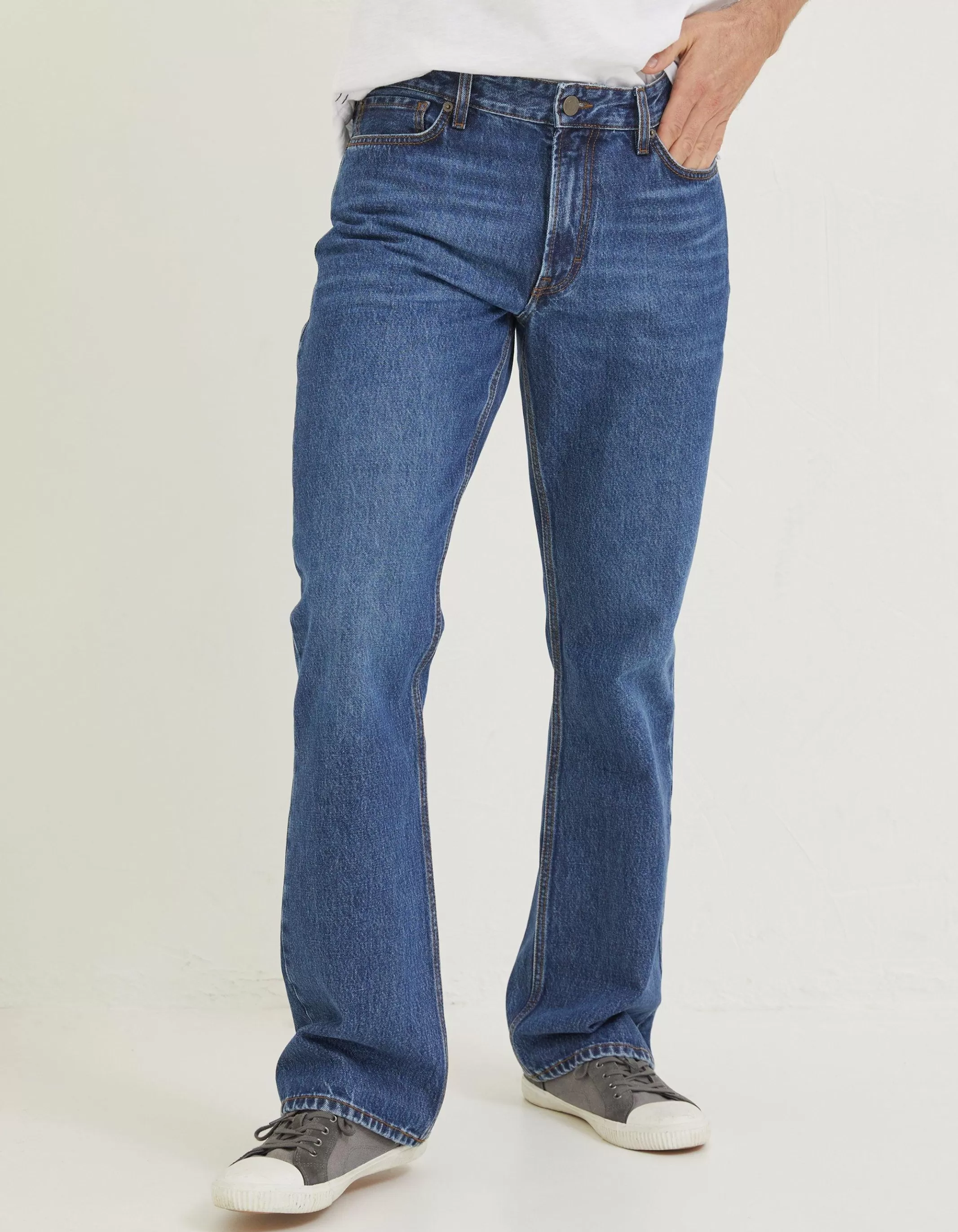 Online FatFace Bootcut Stone Wash Jeans Denim