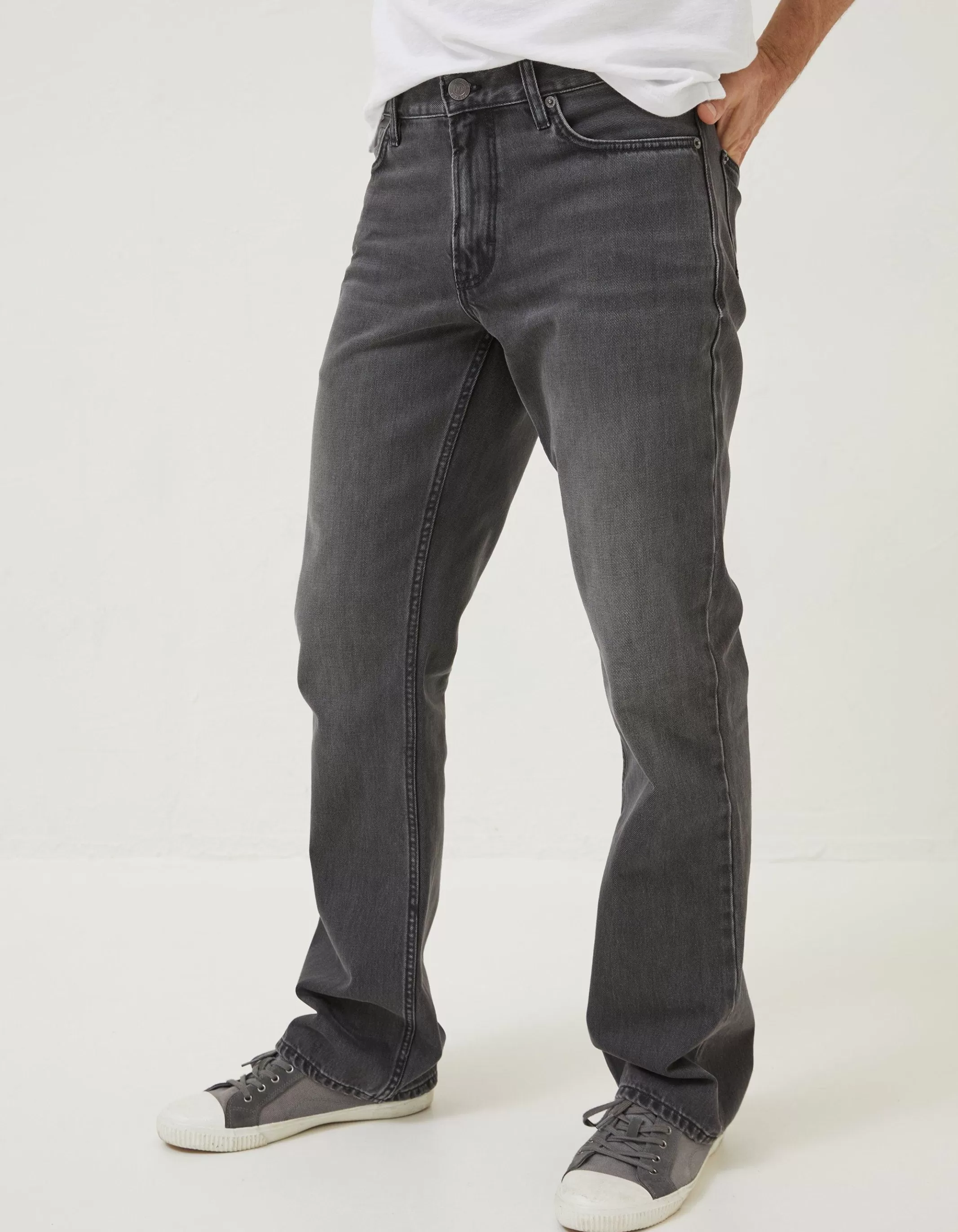 Discount FatFace Bootcut Wash Jeans Grey