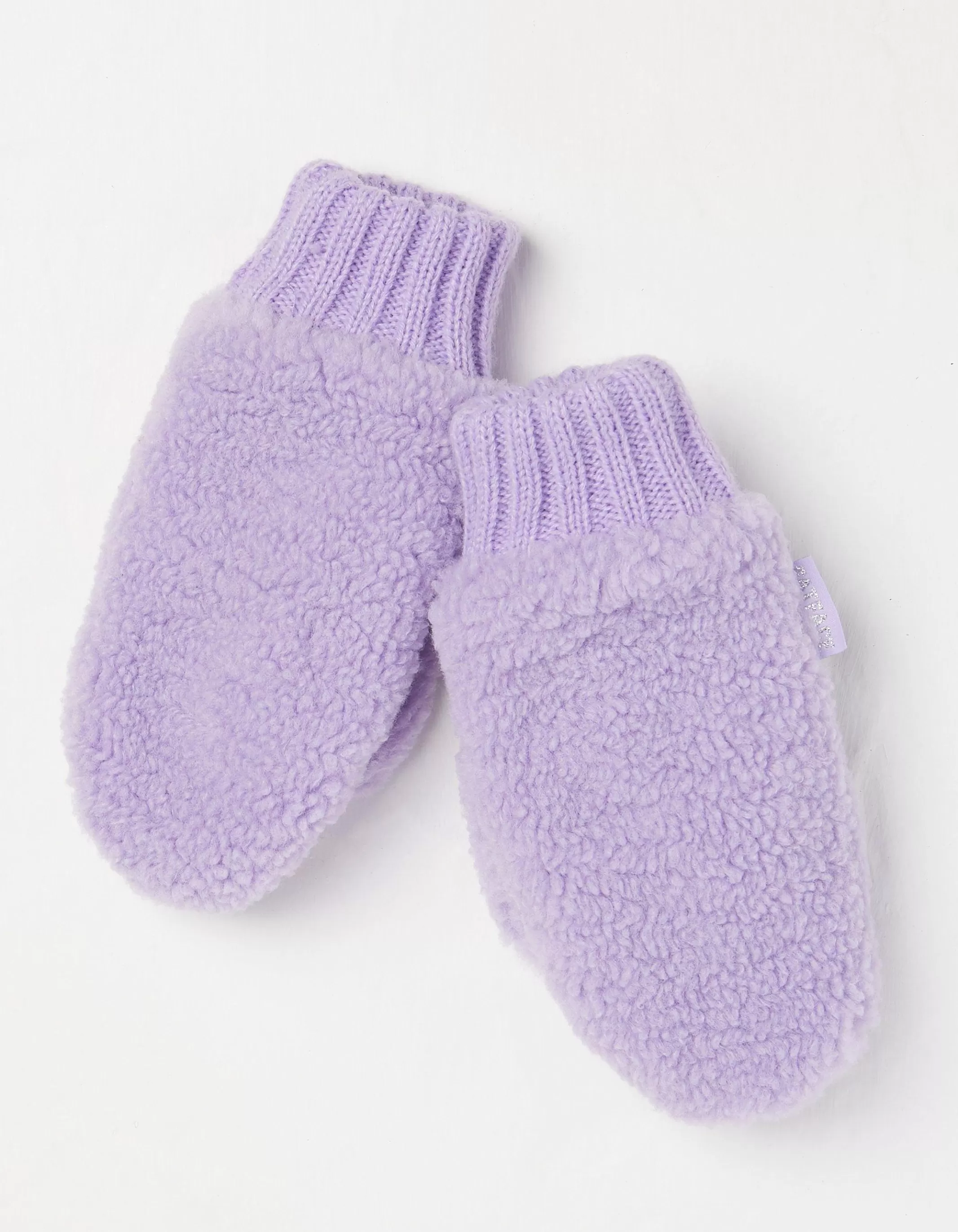 Cheap FatFace Borg Mittens Lilac