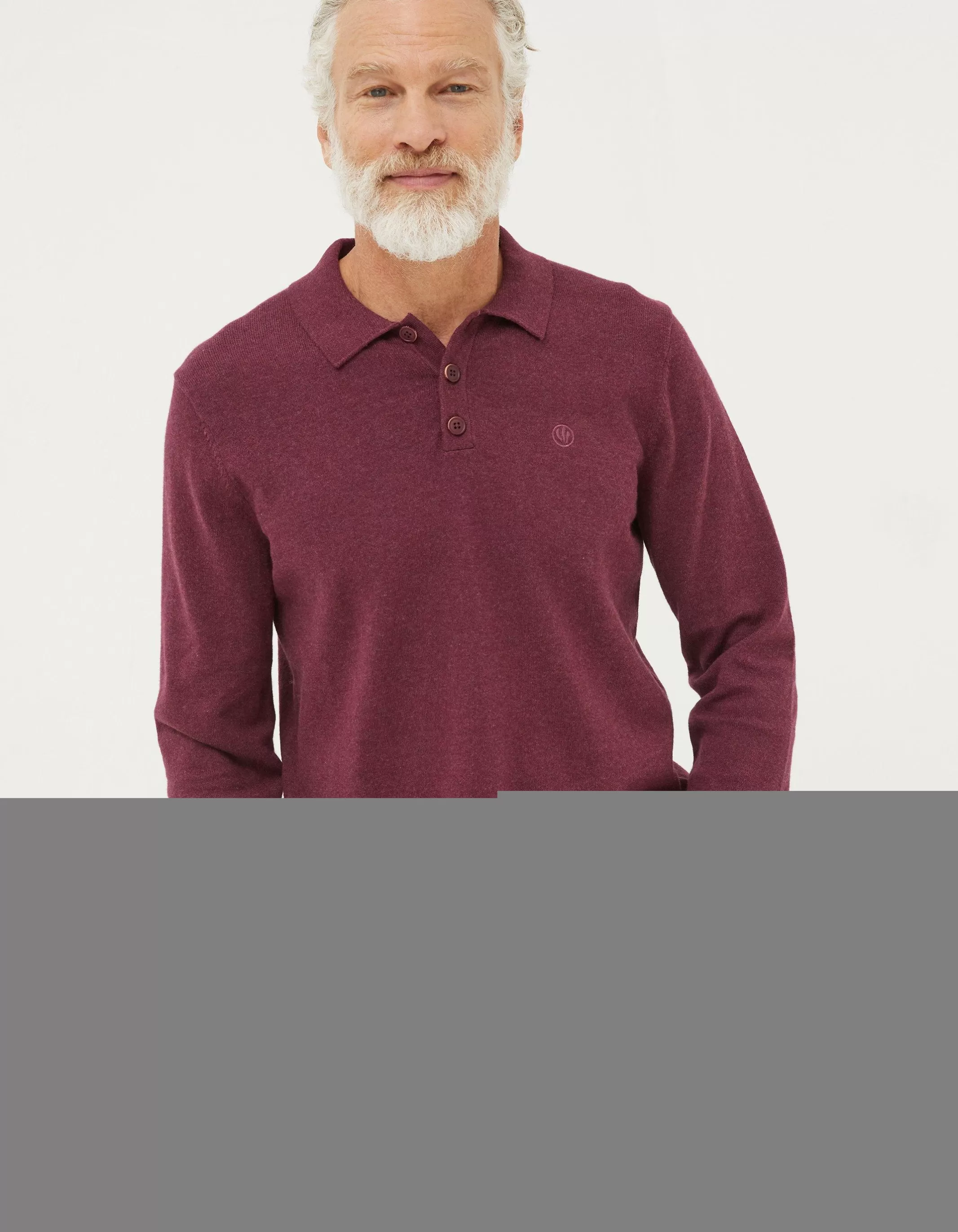 Hot FatFace Braunton Collared Jumper Plum