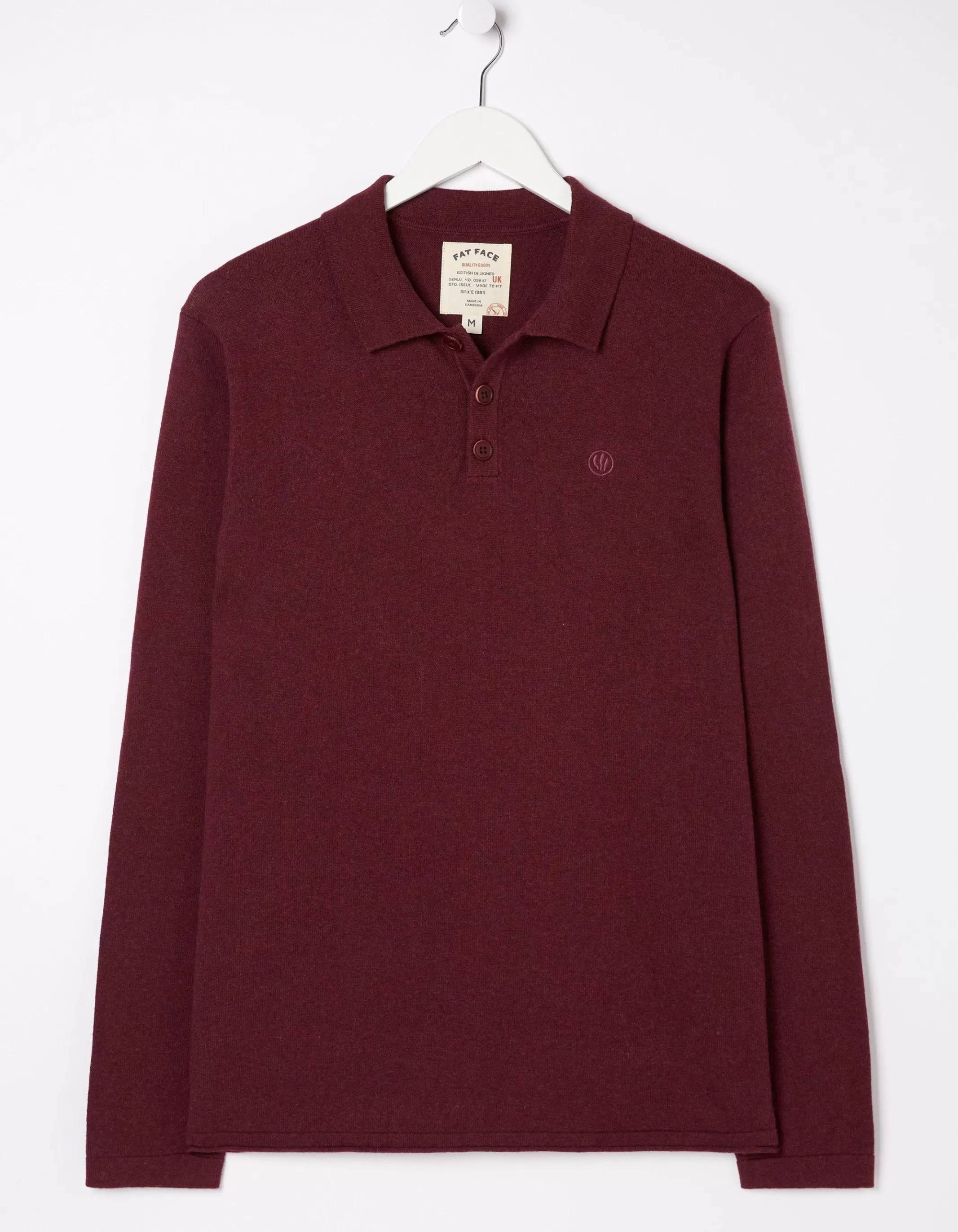 Hot FatFace Braunton Collared Jumper Plum