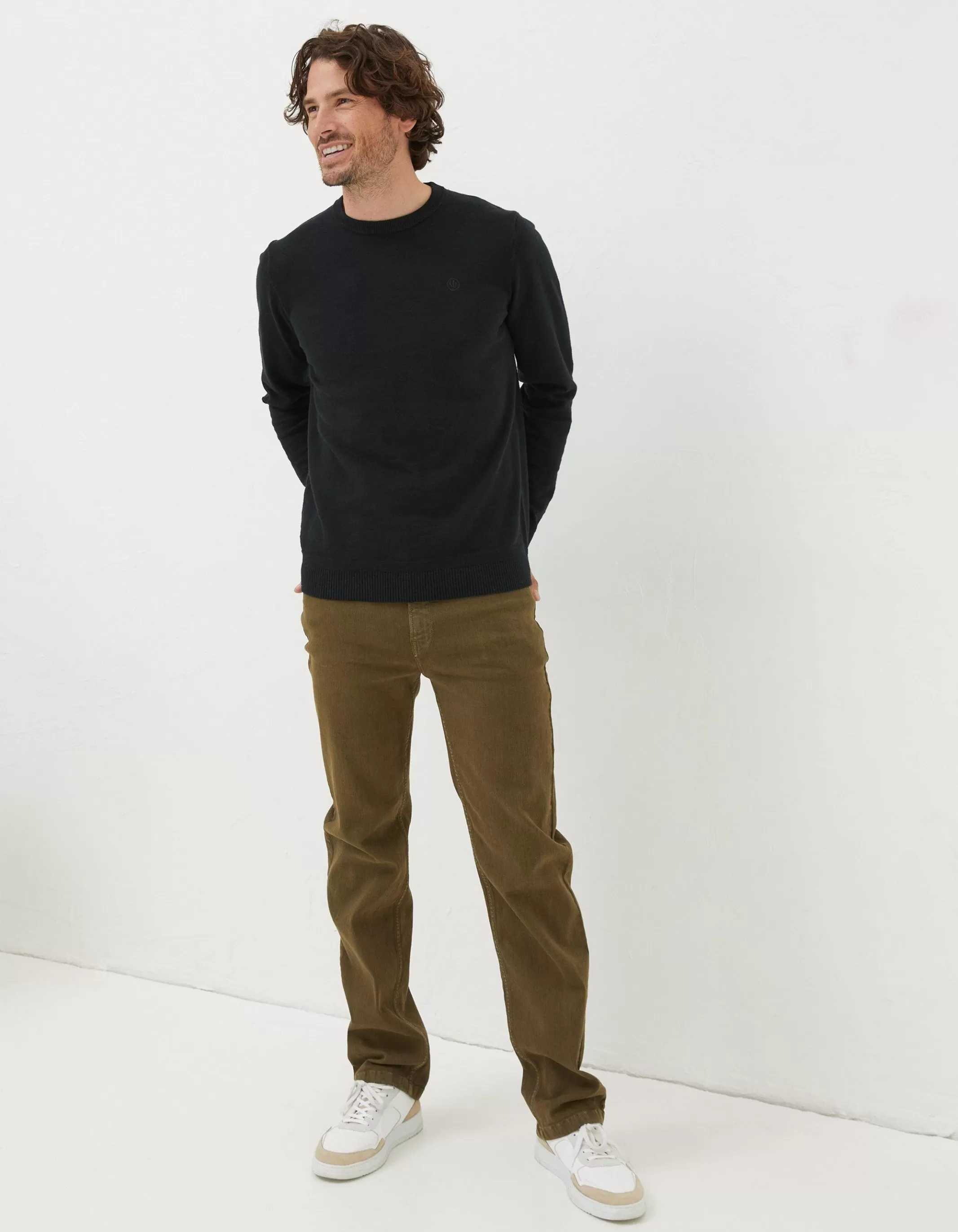 Shop FatFace Braunton Crew Jumper Black