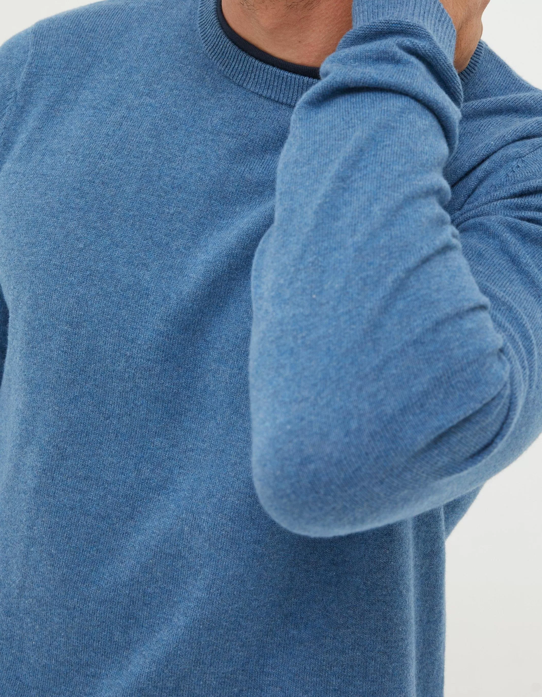 Hot FatFace Braunton Crew Jumper Blue