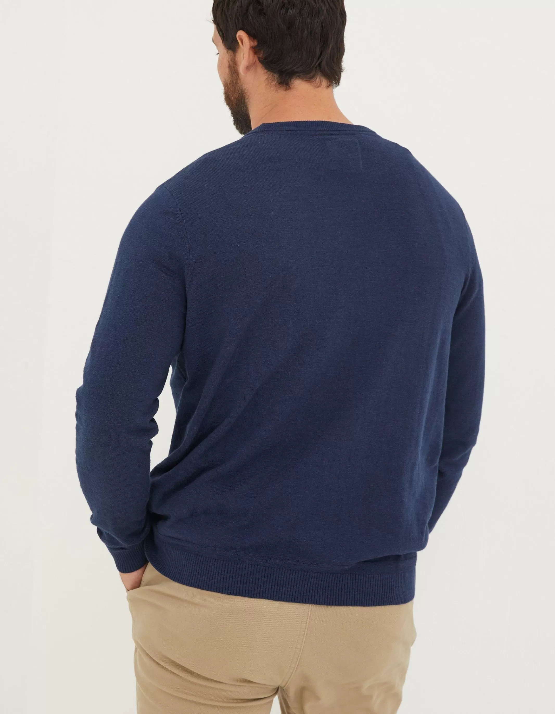 Cheap FatFace Braunton Crew Jumper Navy