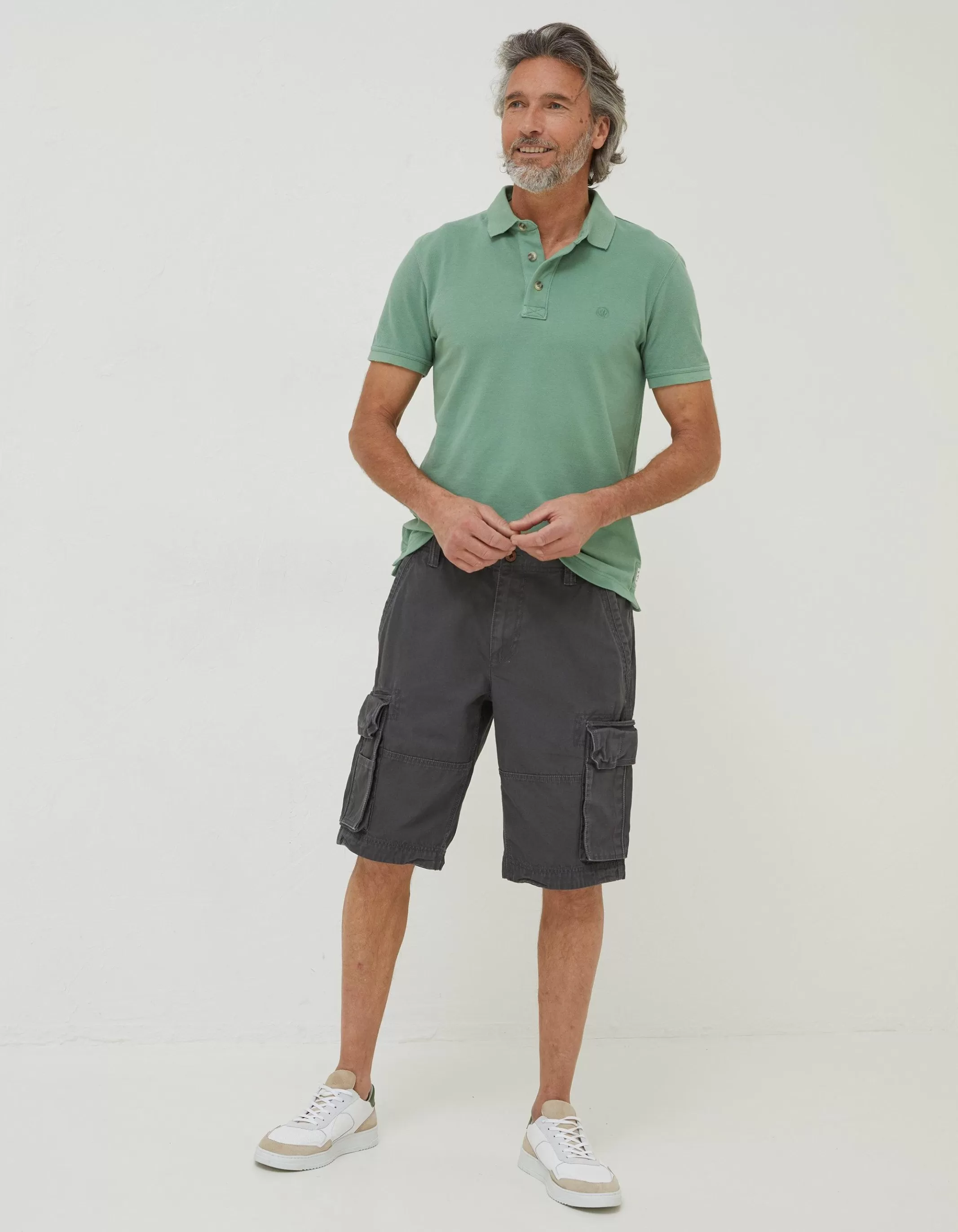 New FatFace Breakyard Cargo Shorts Dark Grey