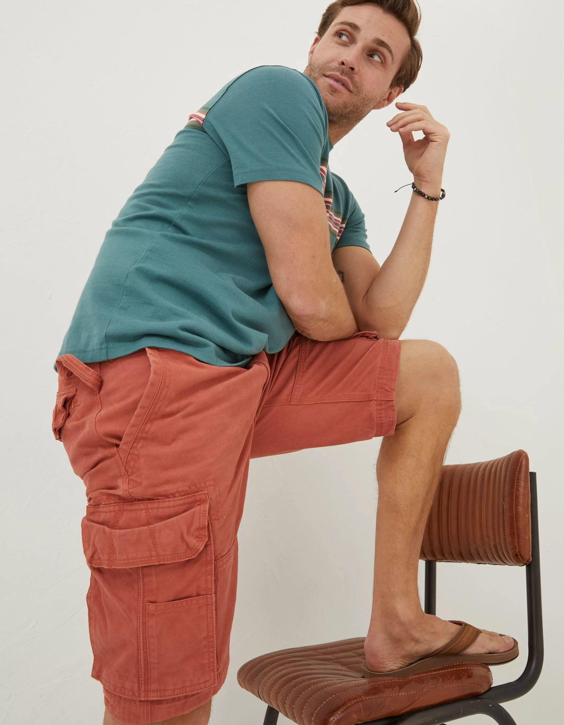 Fashion FatFace Breakyard Cargo Shorts Dark Orange