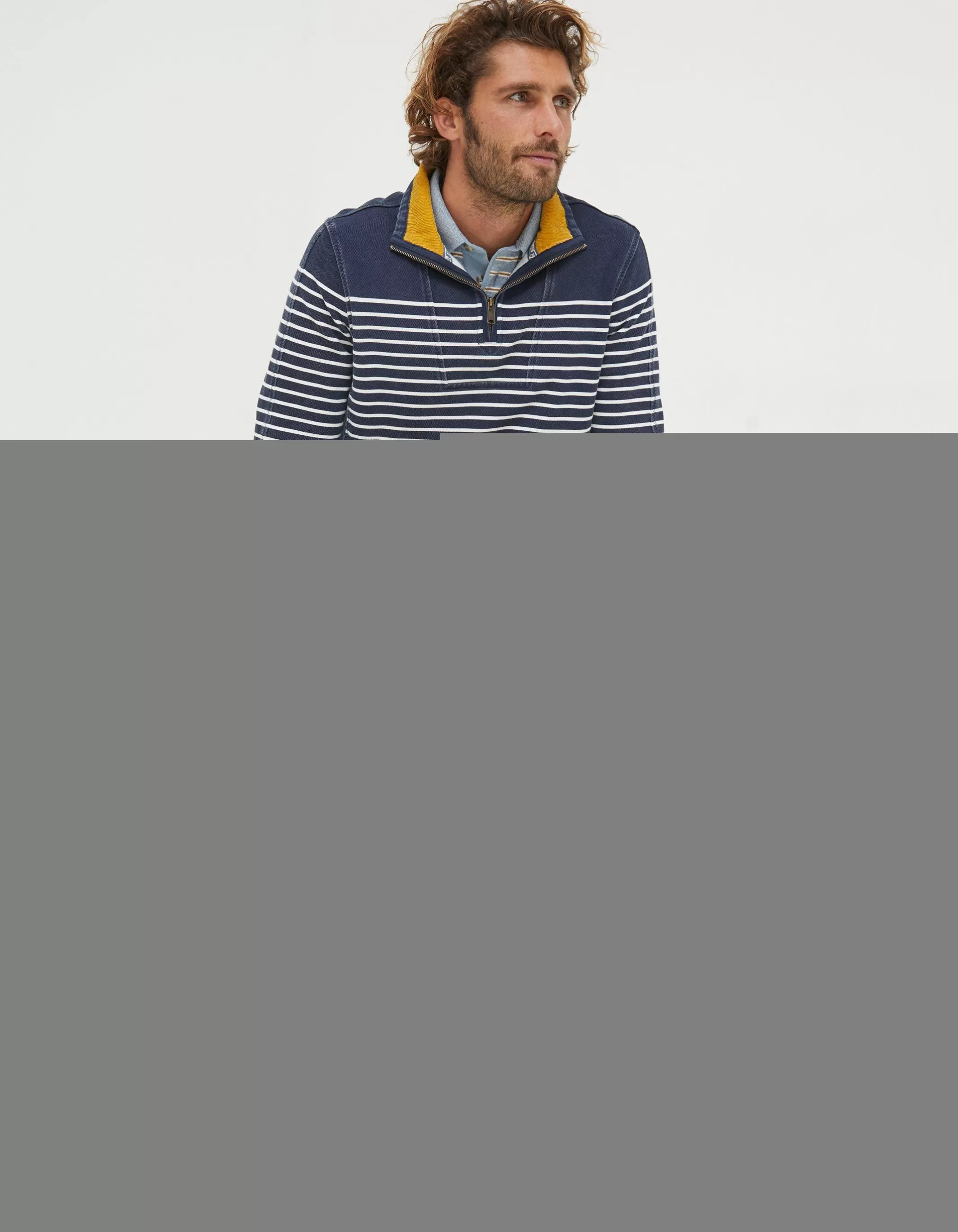 Fashion FatFace Breton Airlie Sweatshirt Navy