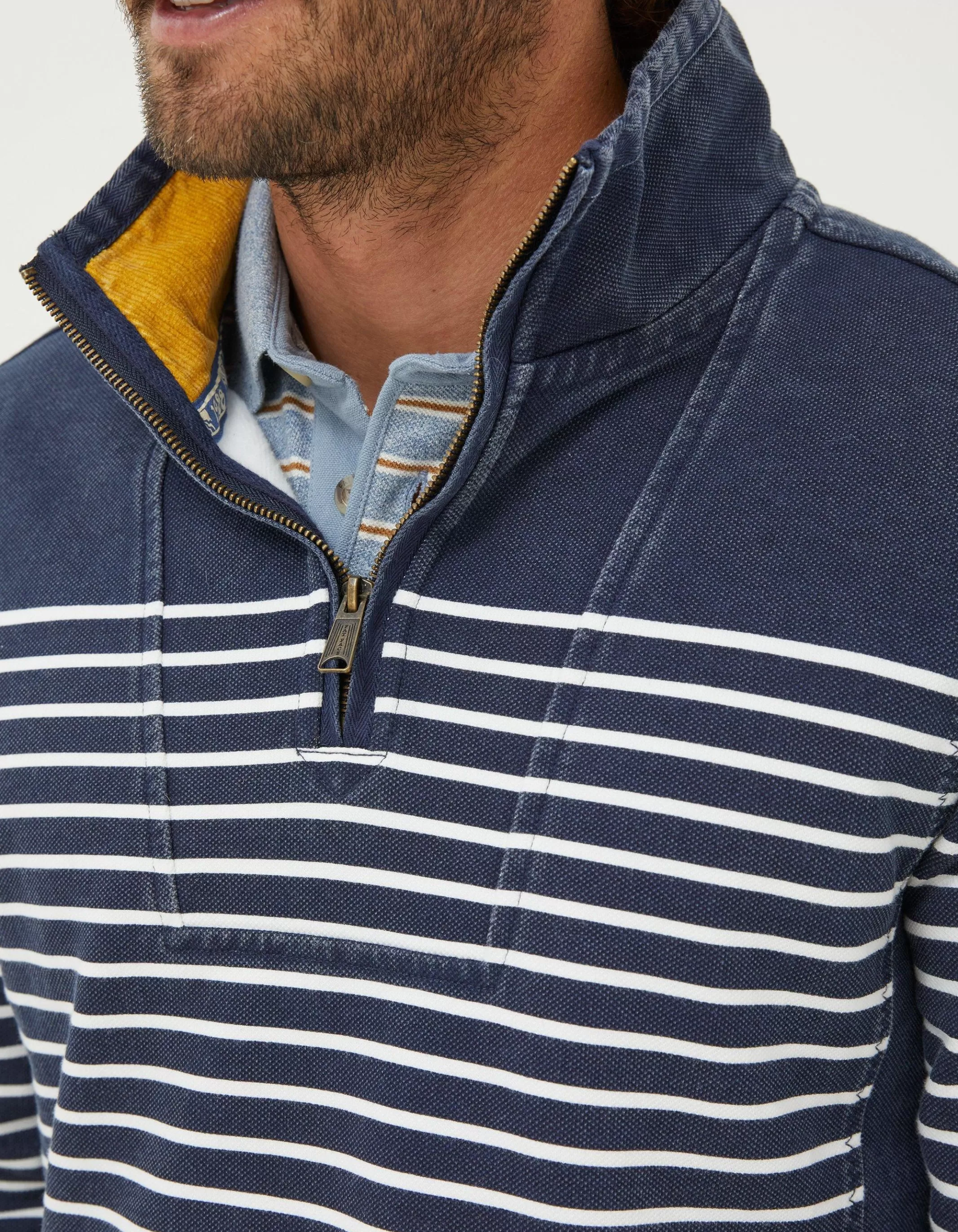 Fashion FatFace Breton Airlie Sweatshirt Navy