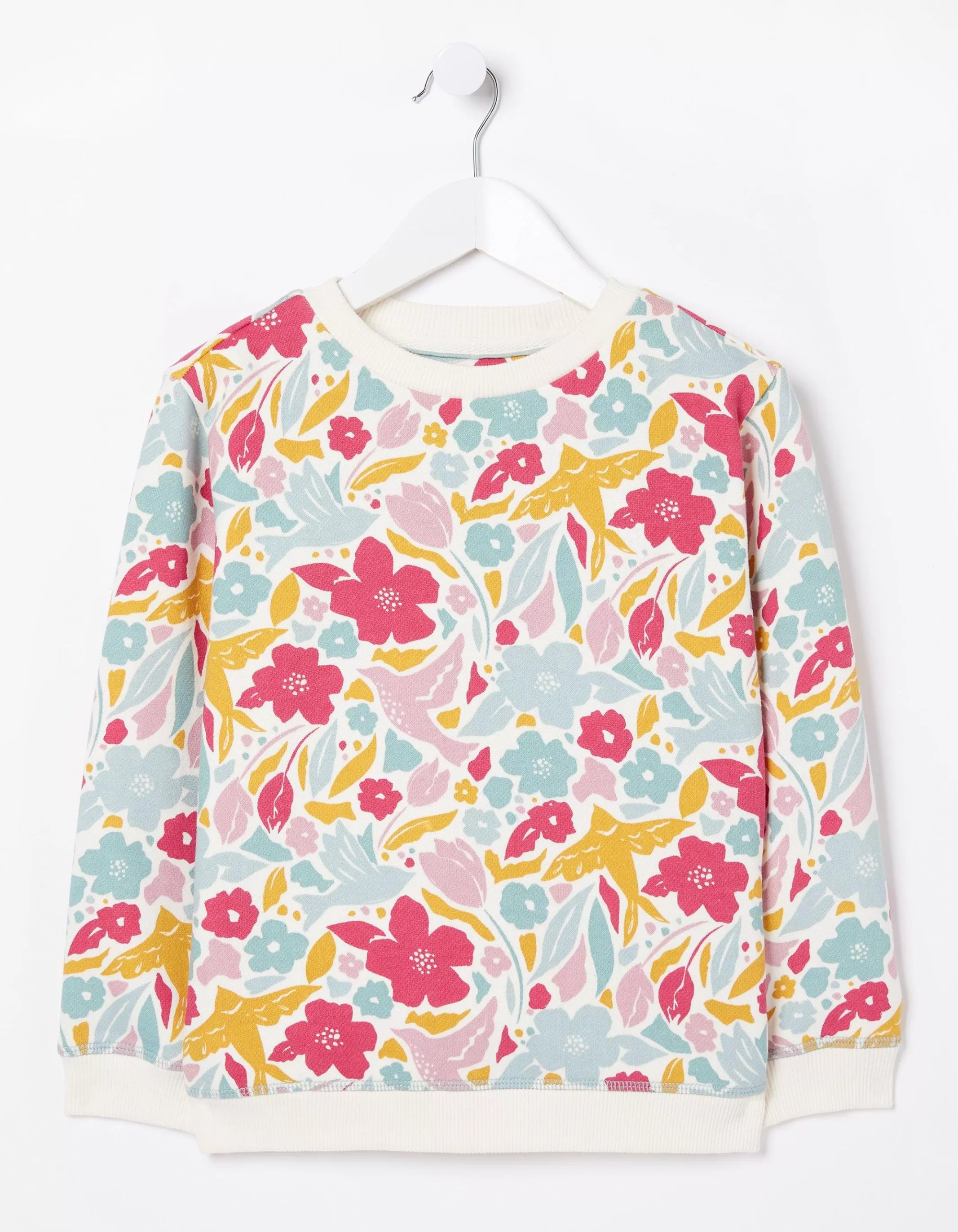 Sale FatFace Bright Blooms Crew Sweatshirt Multi Colour