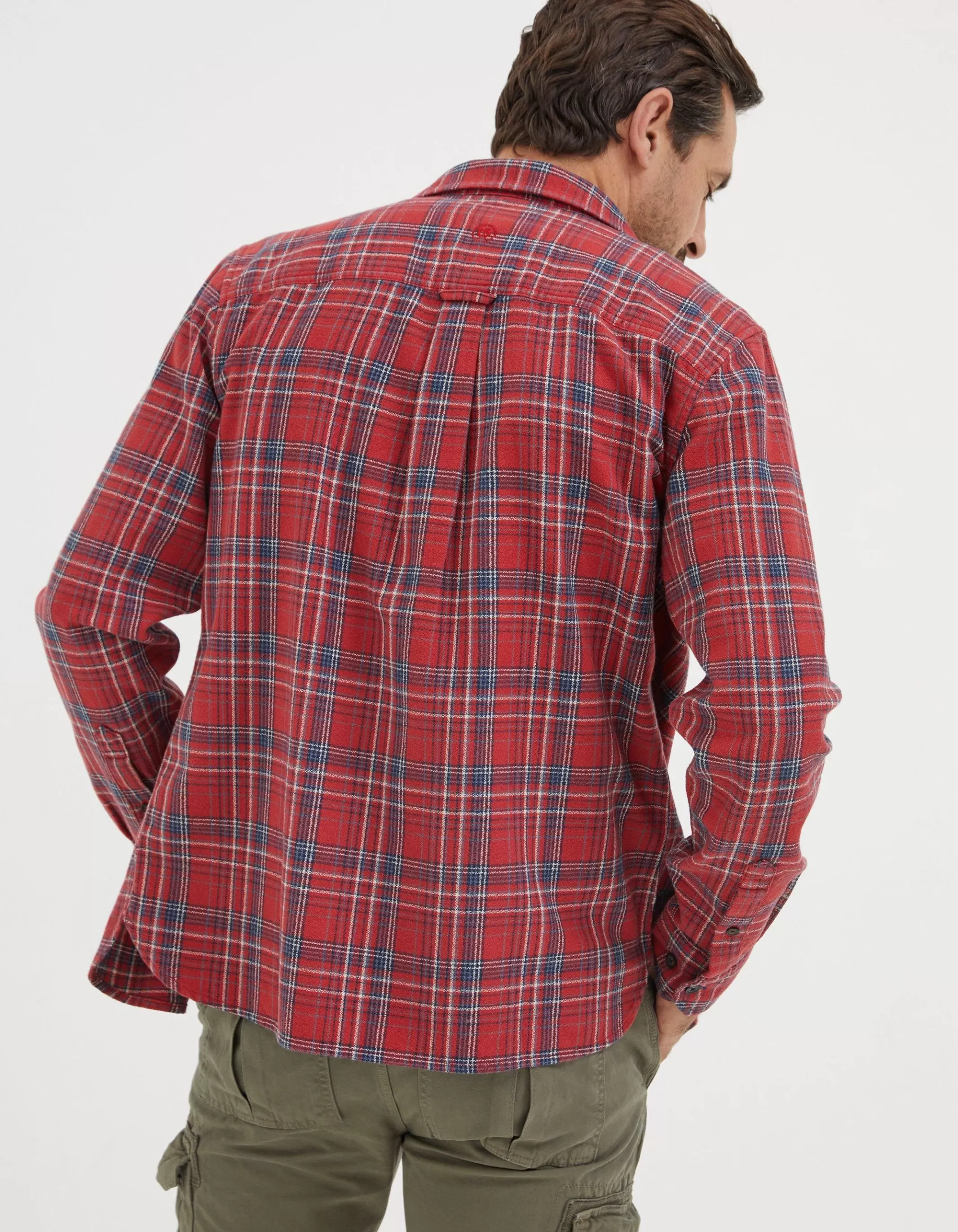 Cheap FatFace Broadfield Check Shirt Red