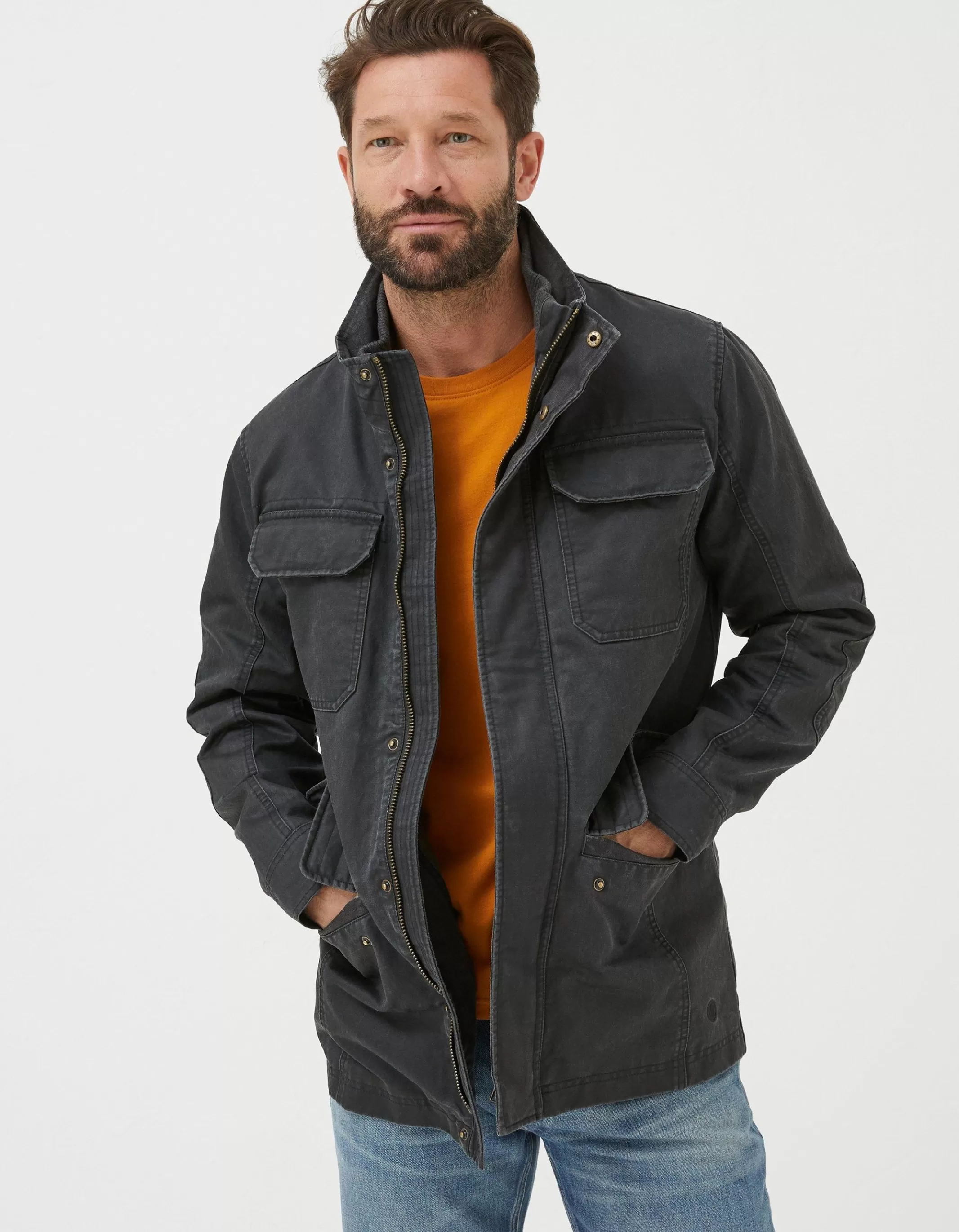 Store FatFace Broadsands Four Pocket Jacket Charcoal Grey