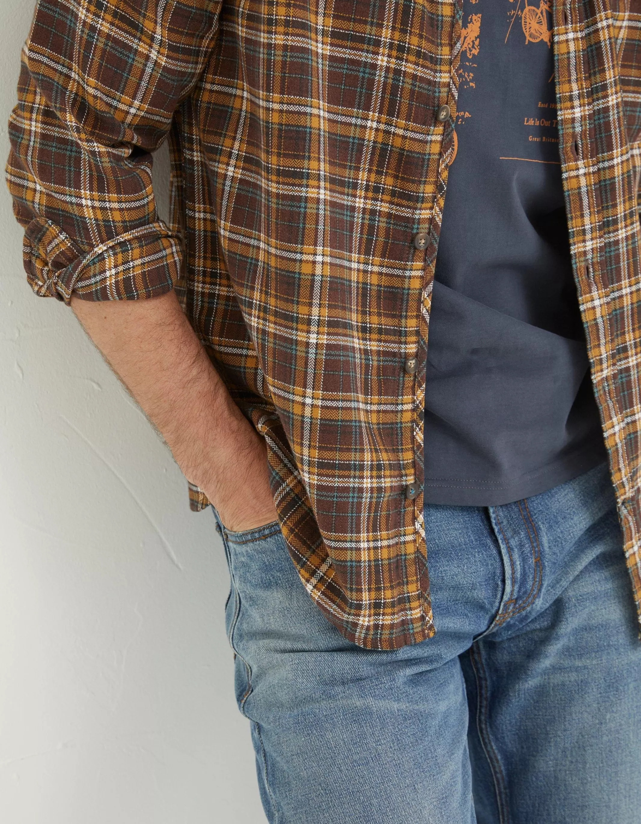 Store FatFace Brooke Check Shirt Brown