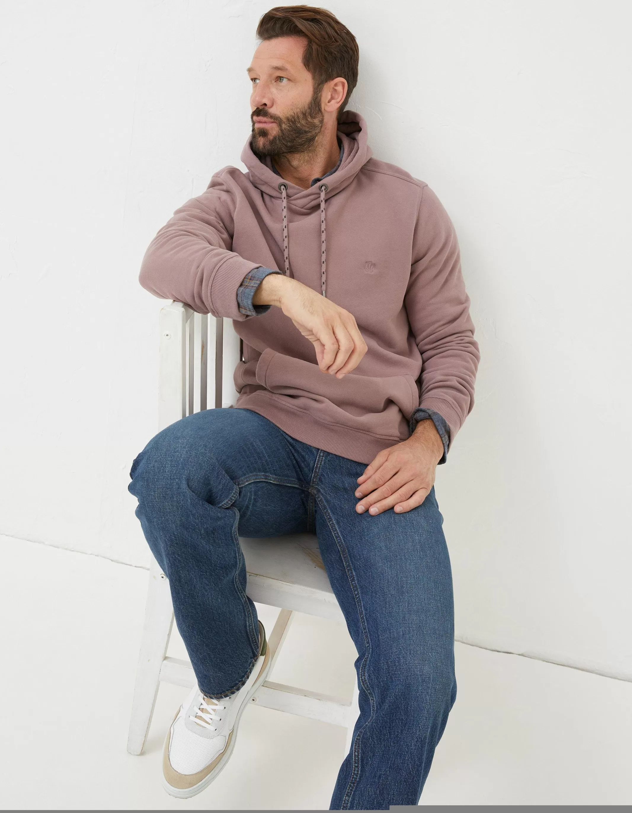 New FatFace Brooke Hoodie Washed Purple