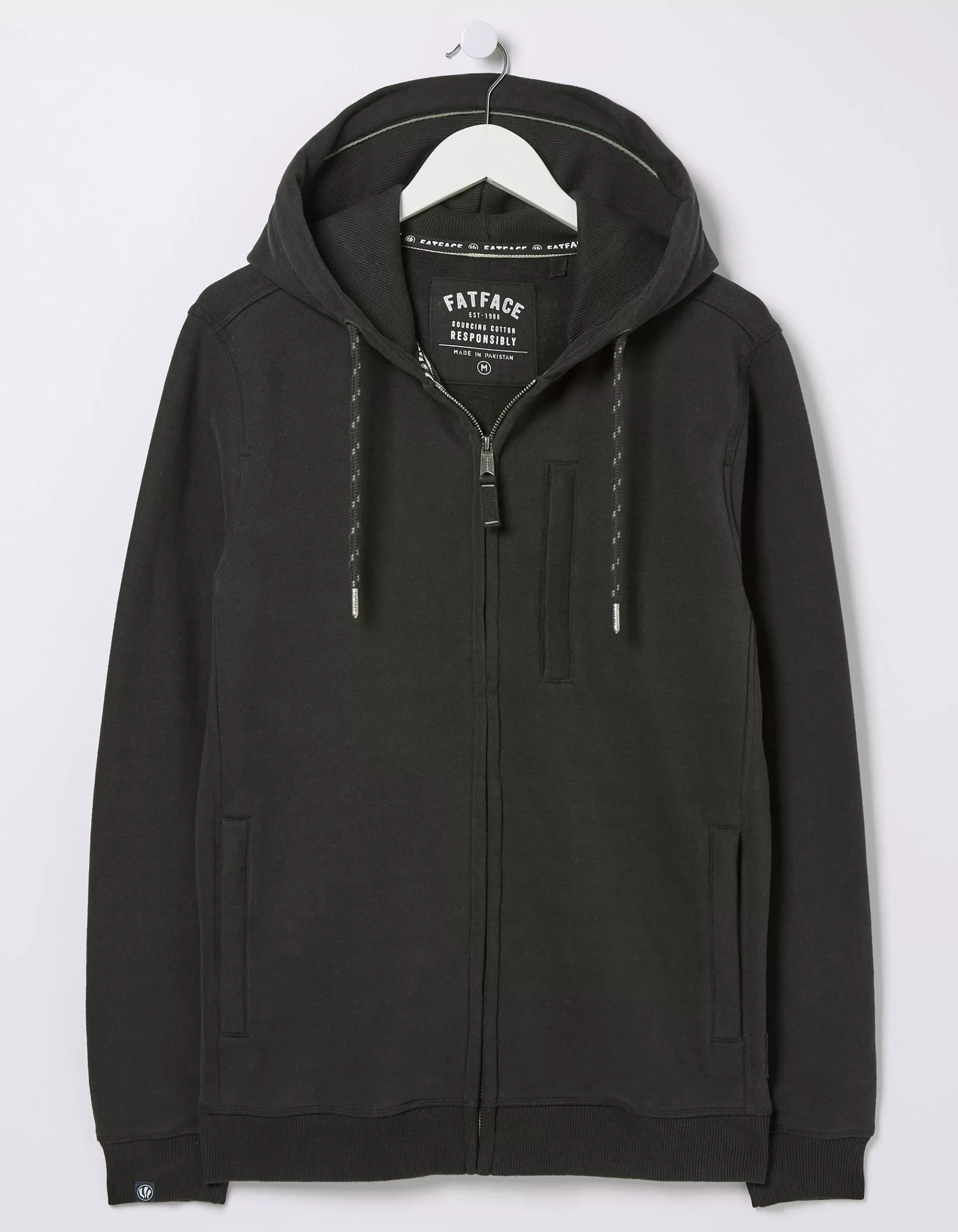 Online FatFace Brooke Zip Through Hoodie Washed Black