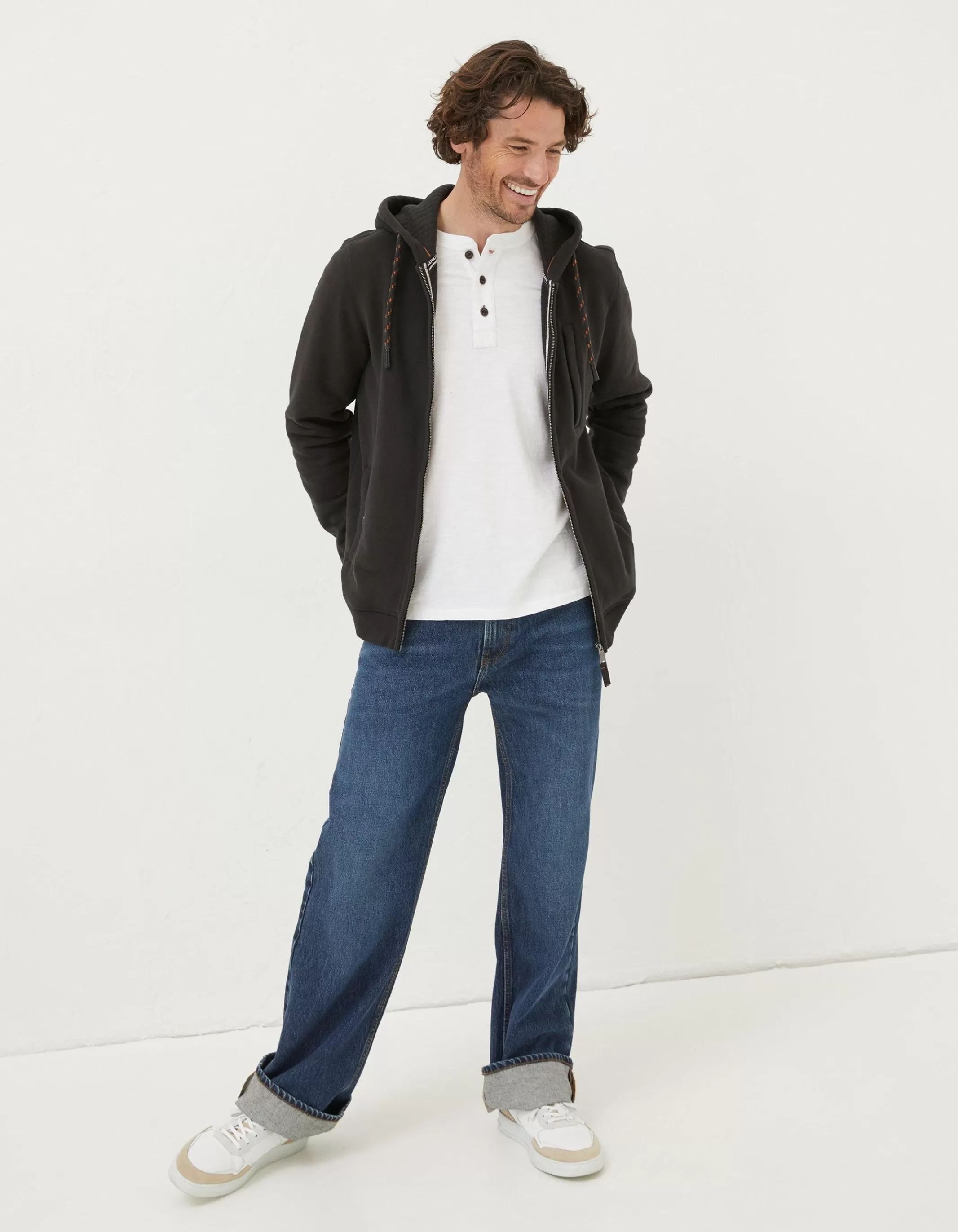 Clearance FatFace Brooke Zip Through Hoodie Black