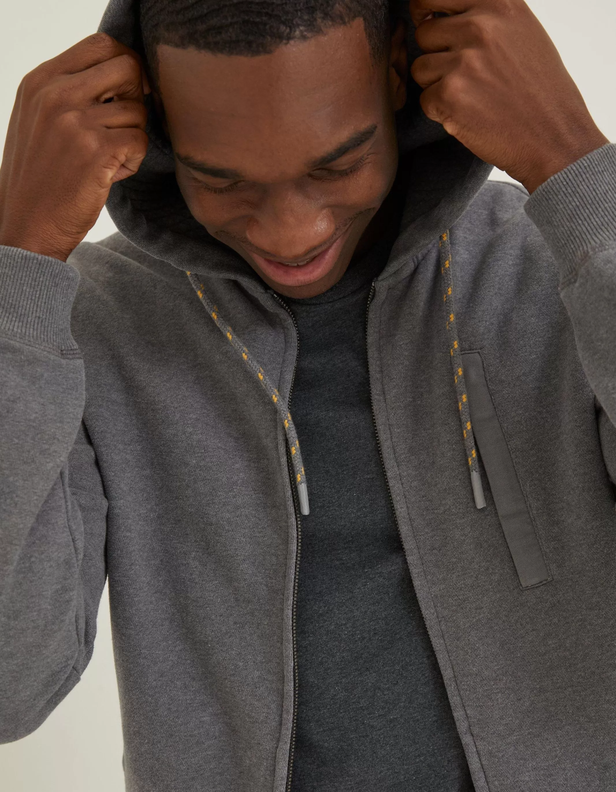 Discount FatFace Brooke Zip Through Hoodie Grey Marl