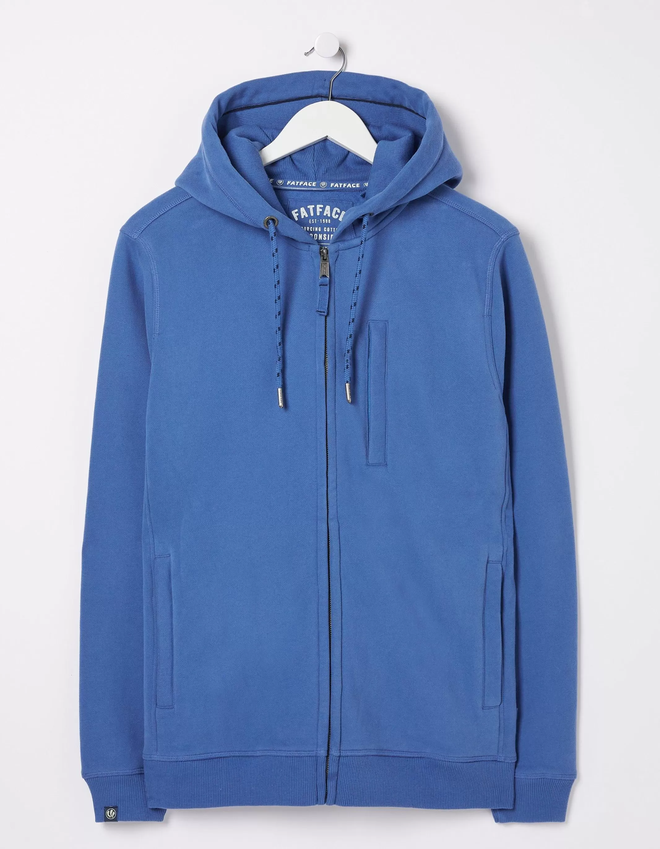 Best Sale FatFace Brooke Zip Through Hoodie Washed Blue