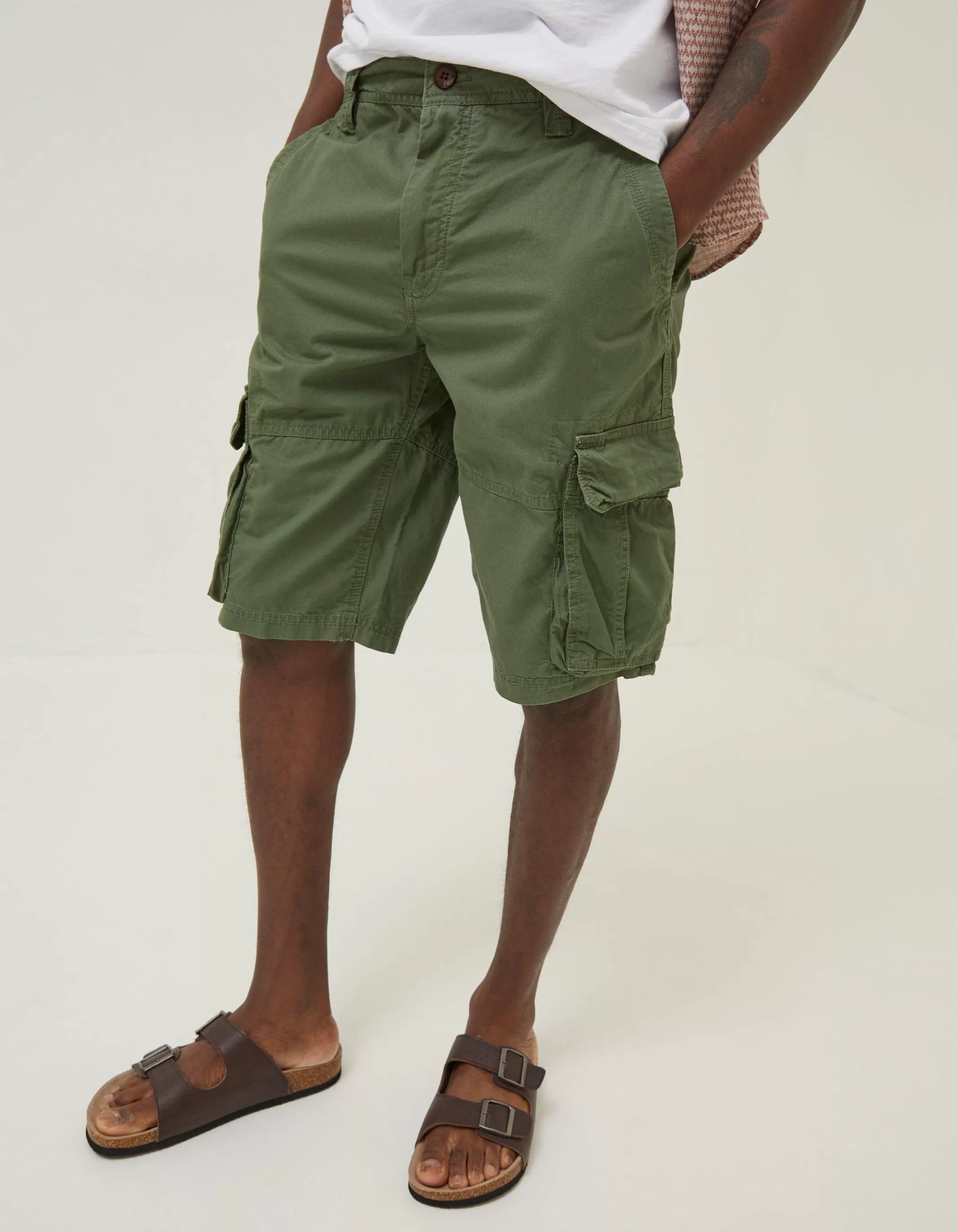 Online FatFace Bude Lightweight Cargo Shorts Green