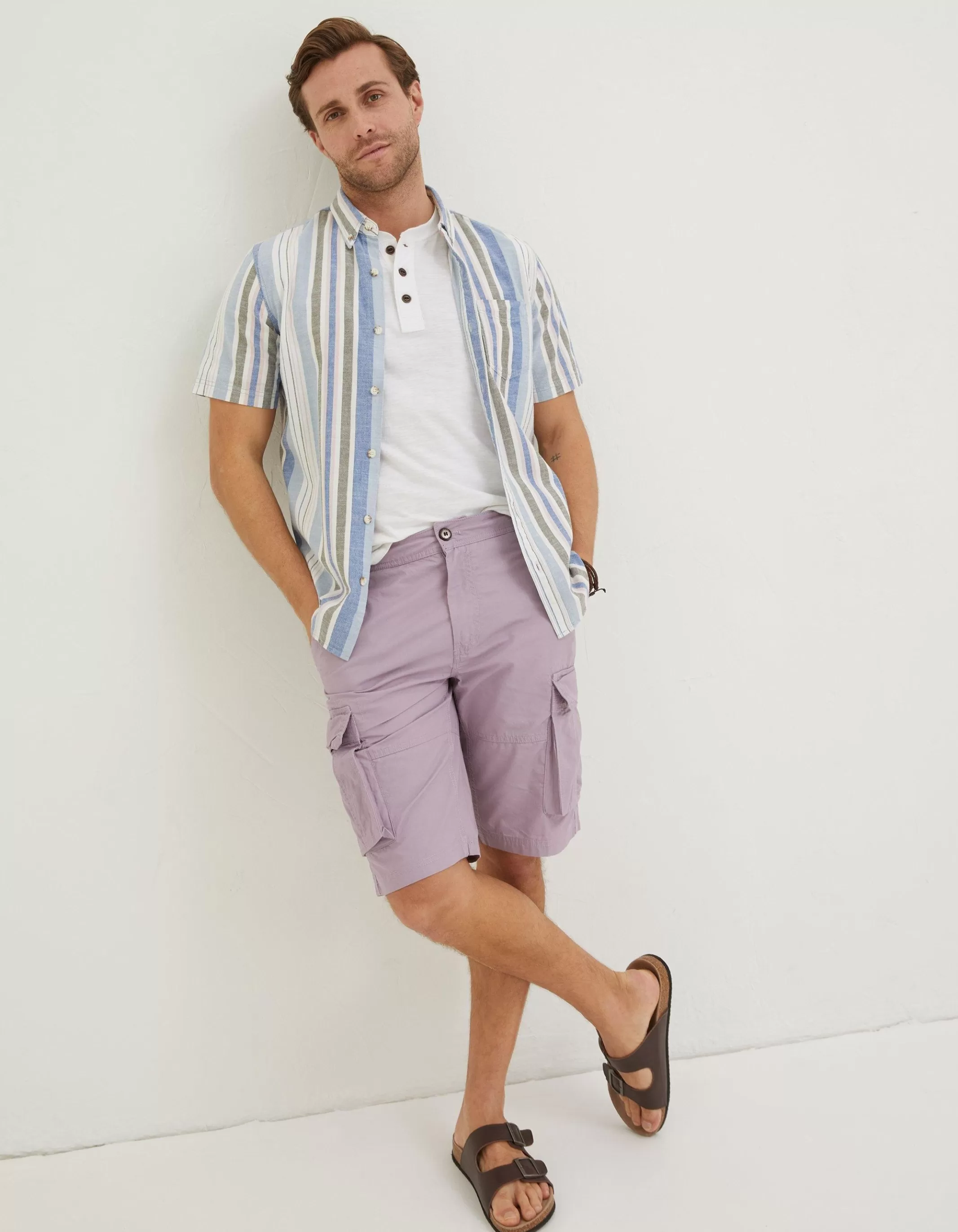 Best FatFace Bude Lightweight Cargo Shorts Lilac