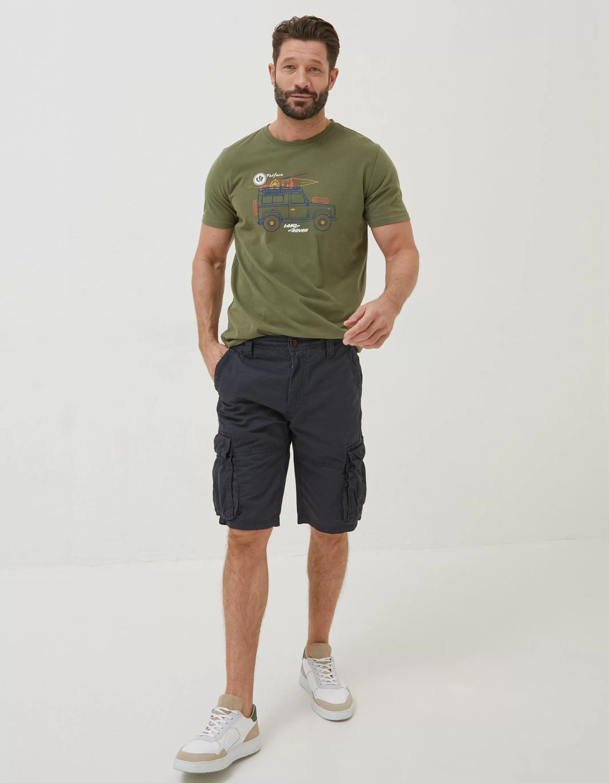 Best FatFace Bude Lightweight Cargo Shorts Navy