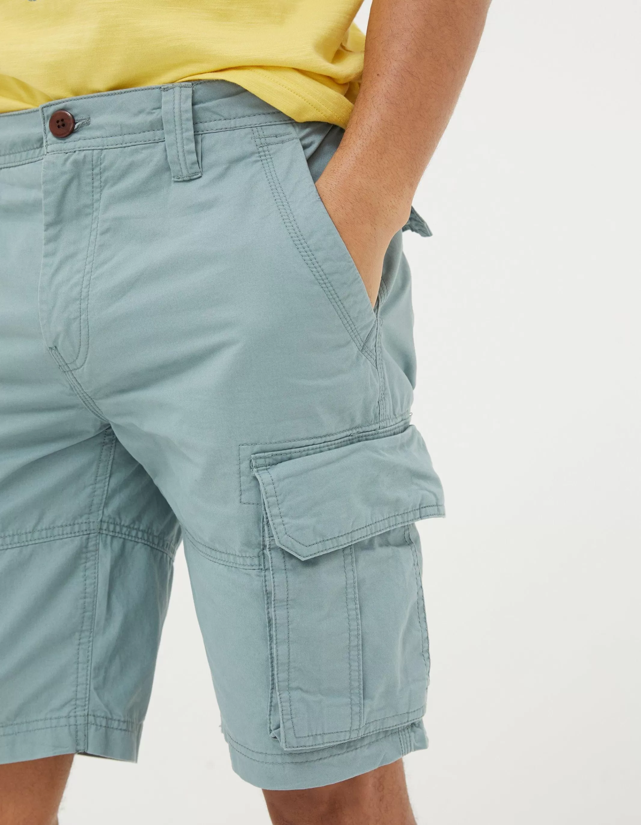 Fashion FatFace Bude Lightweight Cargo Shorts Duck Egg Blue