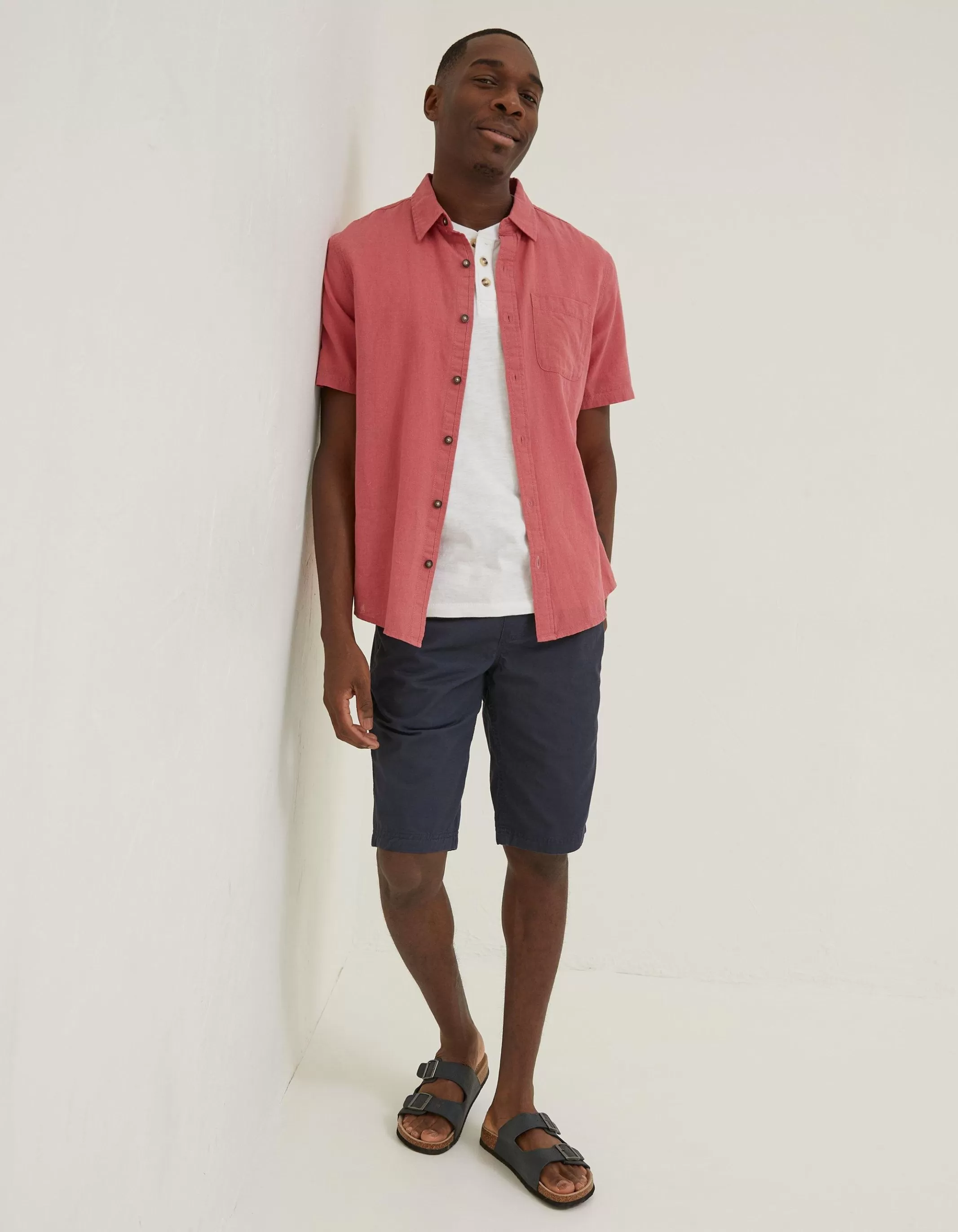 Flash Sale FatFace Bugle Linen Cotton Shirt Pink