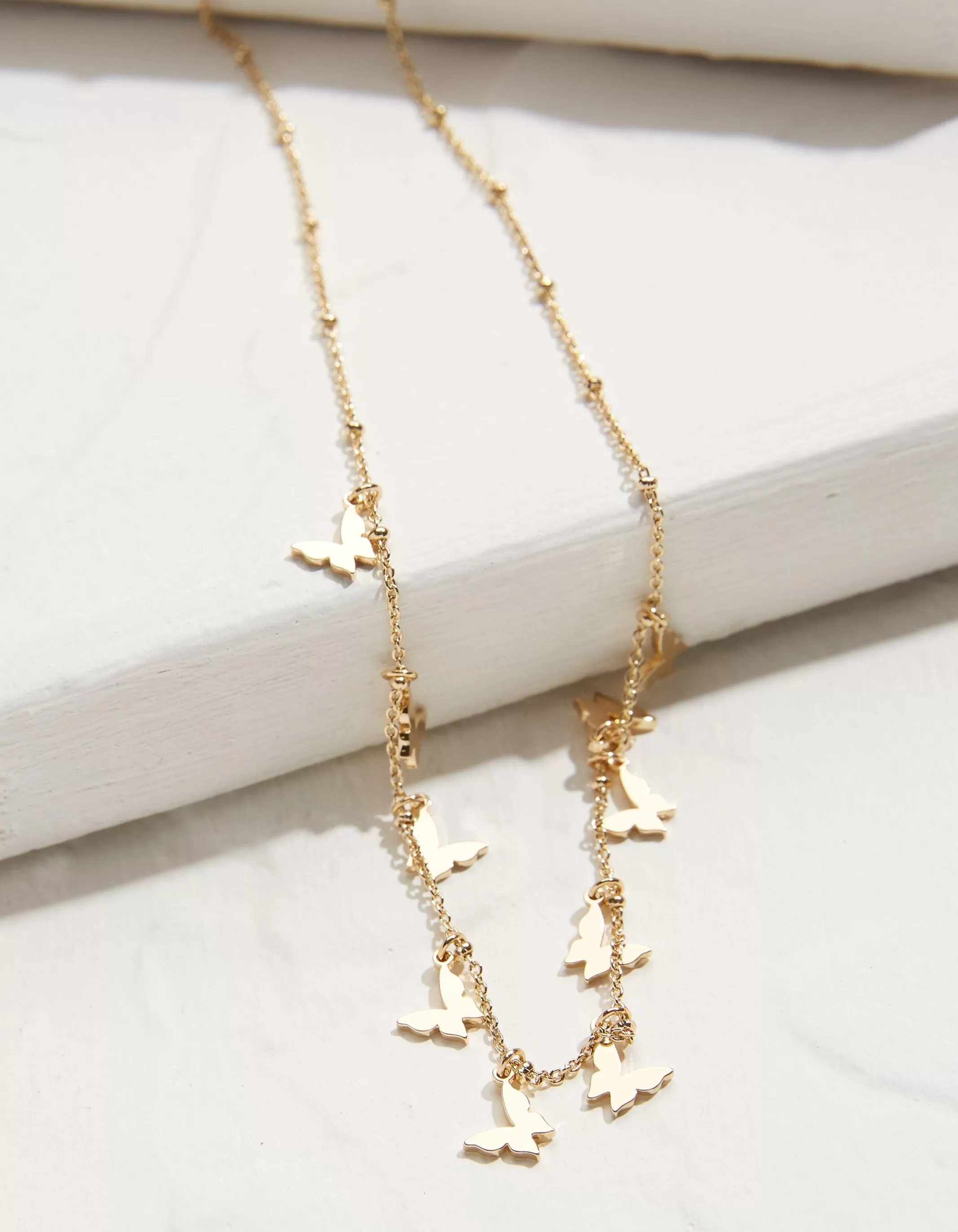 Flash Sale FatFace Butterfly Necklace Gold