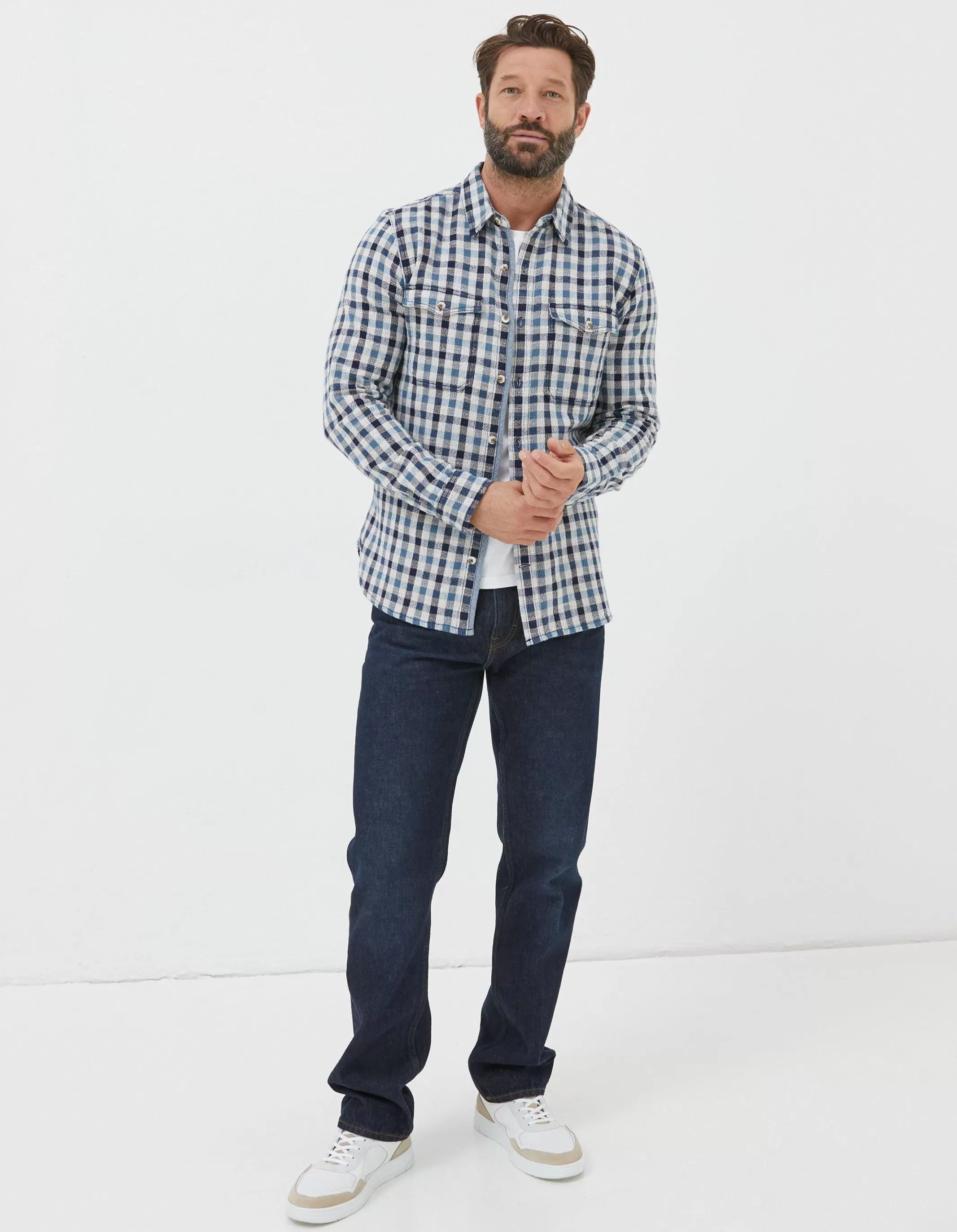 Fashion FatFace Buxley Check Shirt Blue