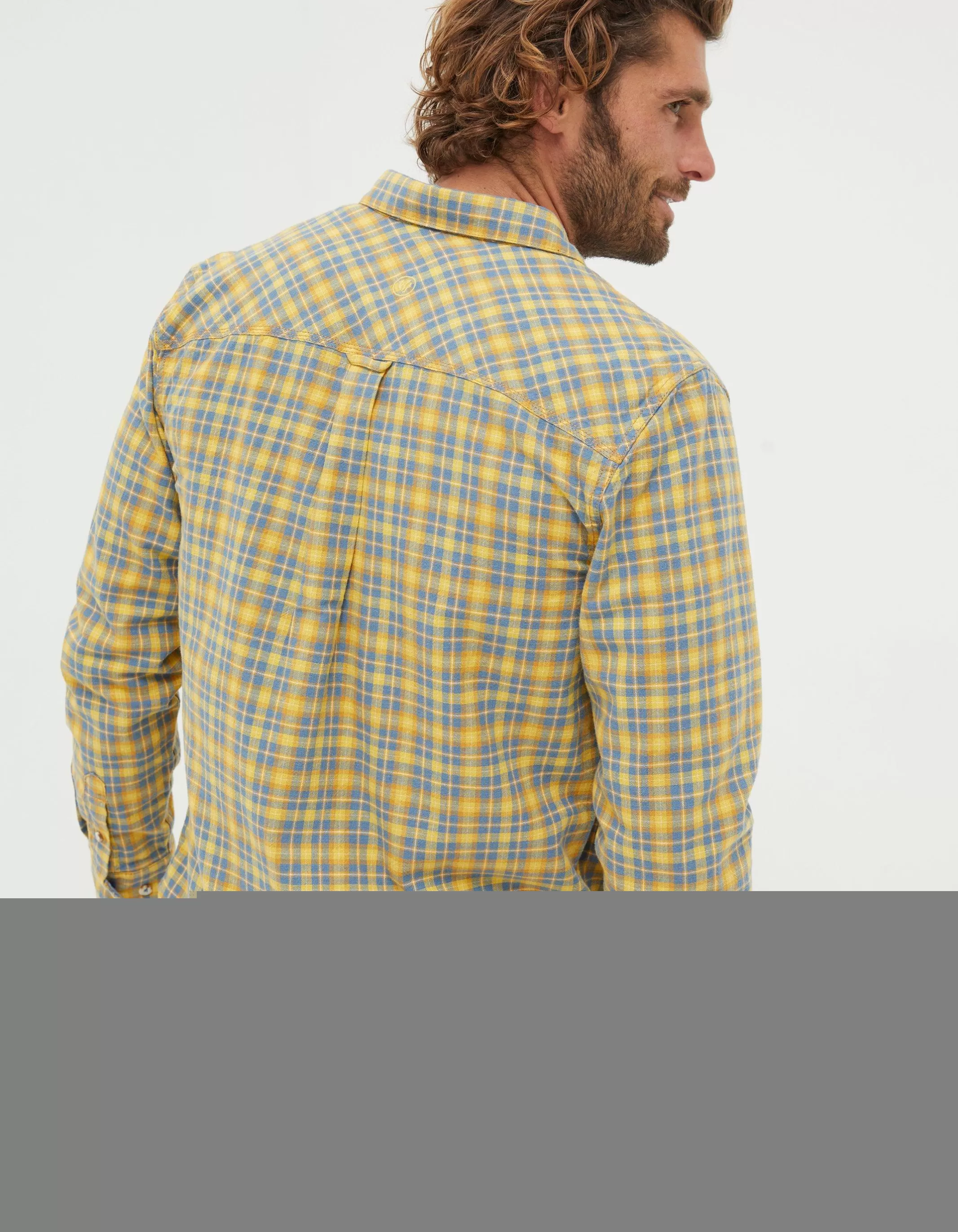 Best Sale FatFace Byfleet Gingham Shirt Yellow