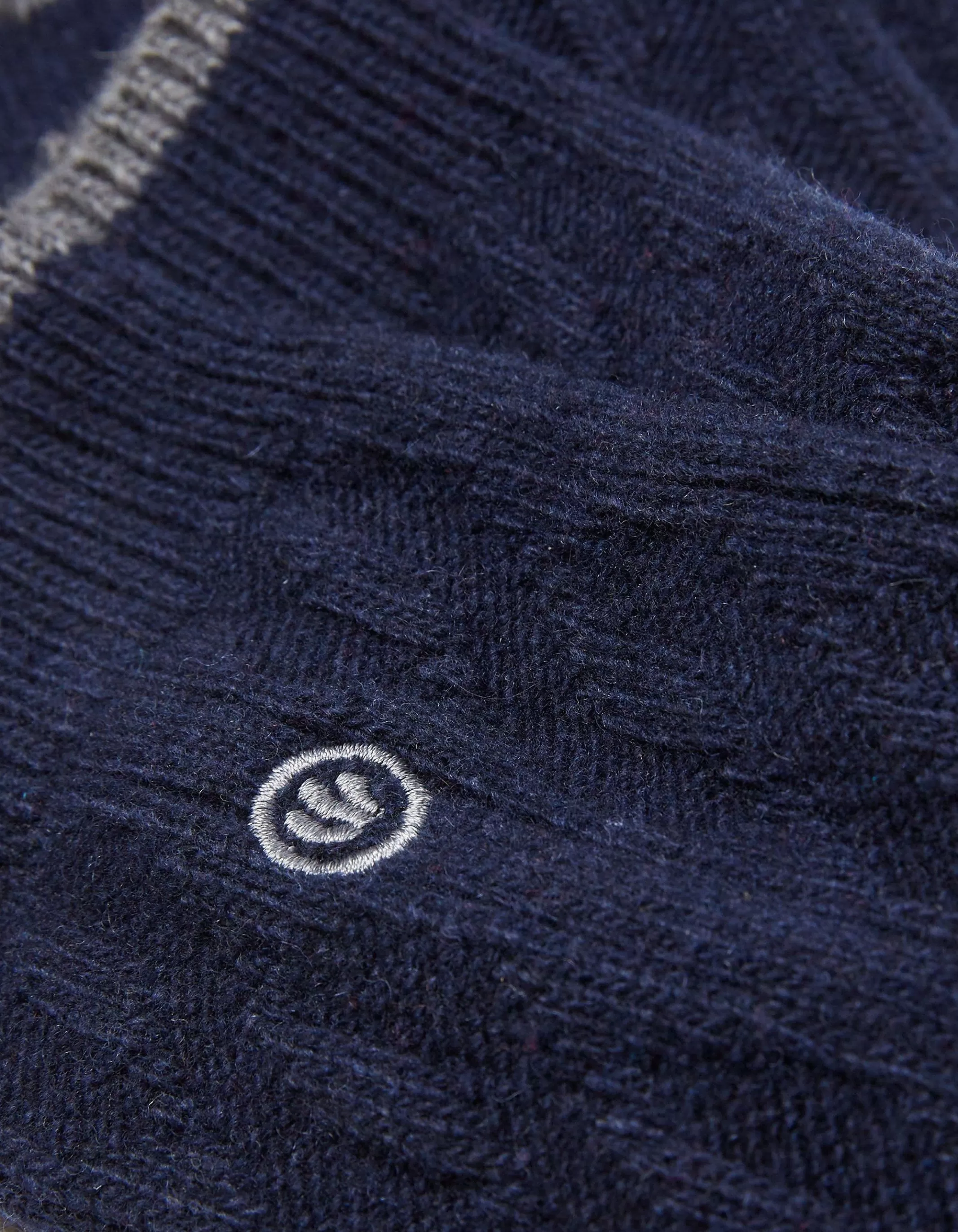 New FatFace Cable Merino Socks Navy